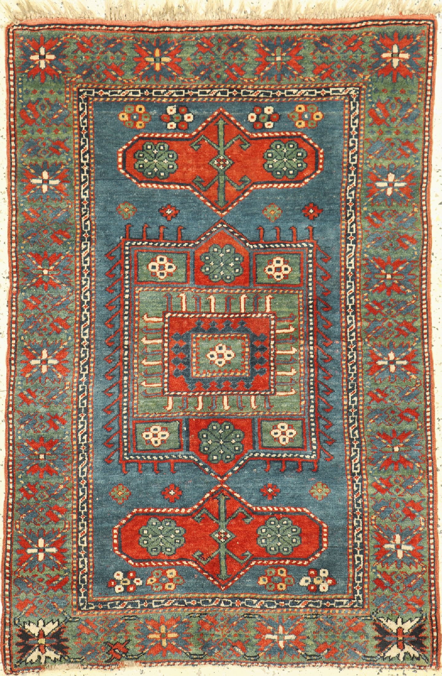 Kazak antik, Kaukasus, um 1900, Wolle auf Wolle, ca. 142 x 97 cm, EHZ: 4