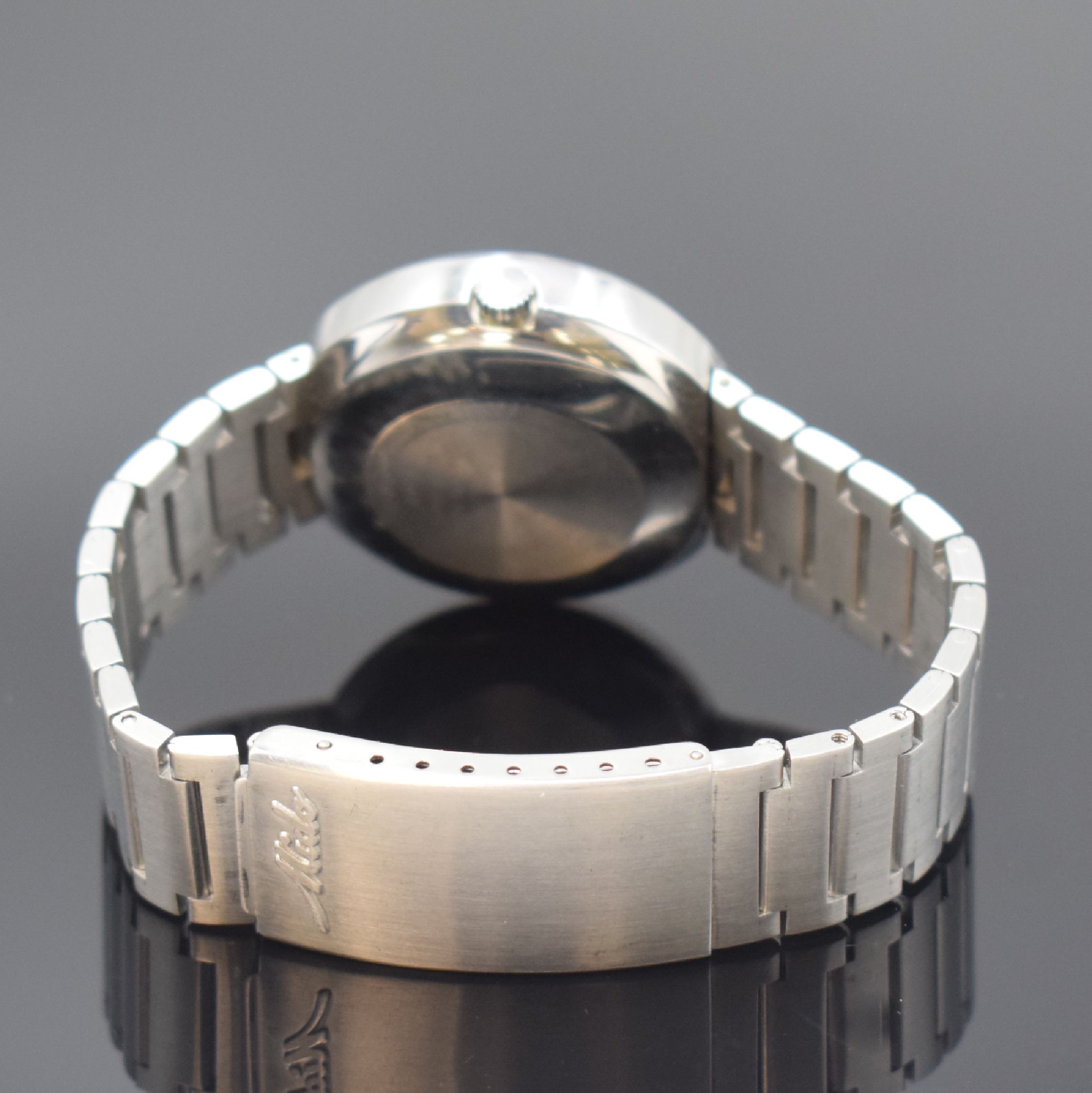 Detail b: MIDO Herrenarmbanduhr Ocean Star Datoday Referenz 9369, Automatik, Schweiz um 1970, Edelstahl Einschalengeh. inkl. orig. Gliederband, get. A-Welle, ...
