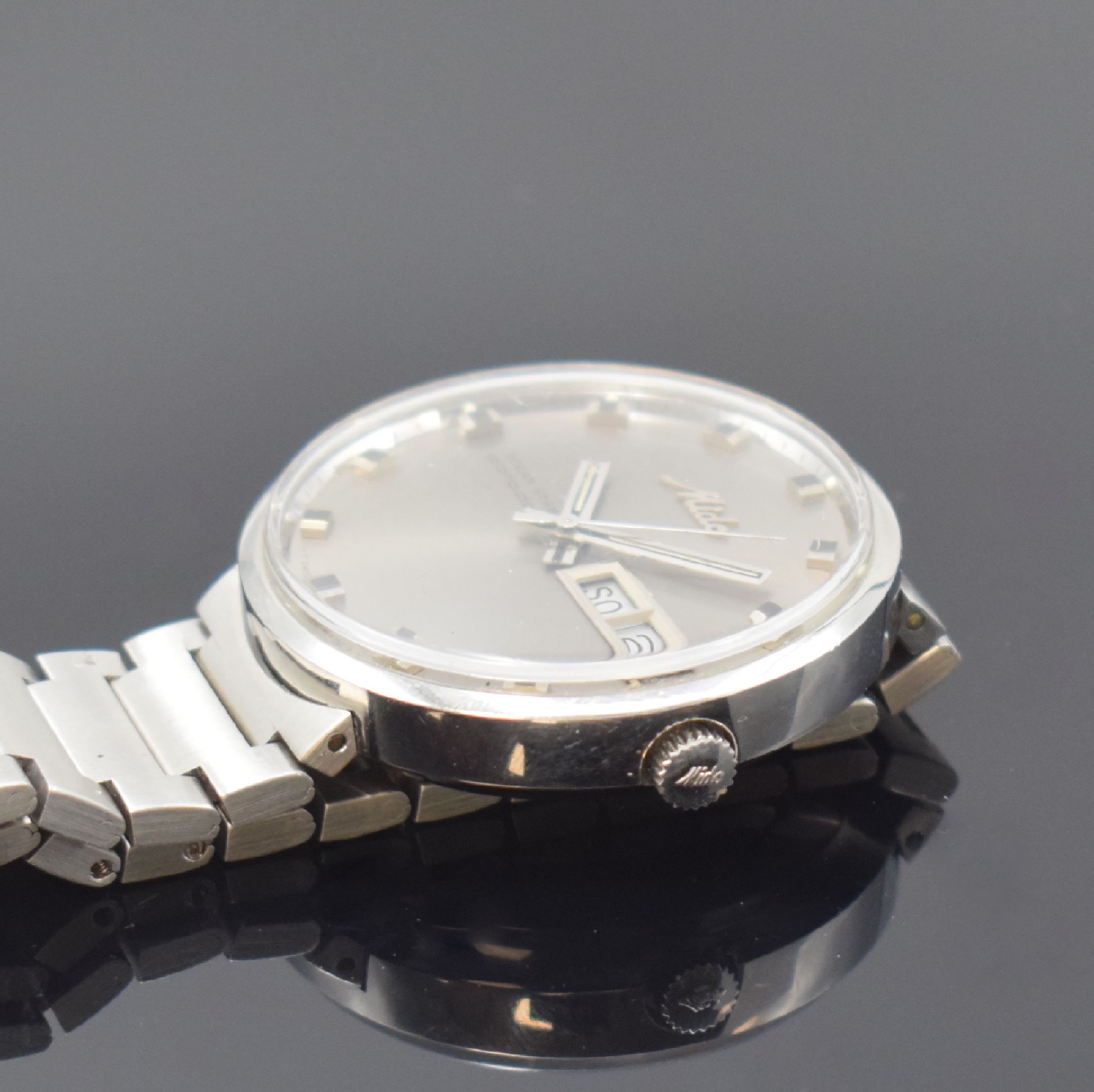 Detail c: MIDO Herrenarmbanduhr Ocean Star Datoday Referenz 9369, Automatik, Schweiz um 1970, Edelstahl Einschalengeh. inkl. orig. Gliederband, get. A-Welle, ...