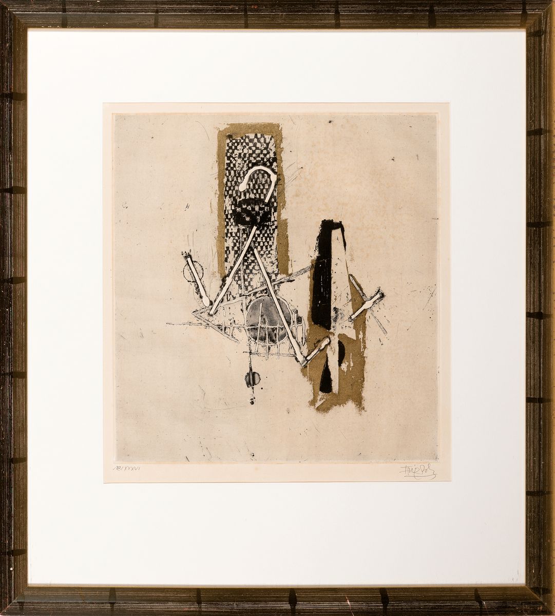 Detail m: Johnny Friedländer, 1912-1992, 2 Radierungen: 1x Bäume in Landschaft, signiert und num. 53/200, ca. 33.5x46cm, u.Gl., R. ca. 46x57cm; 1x ohne ...