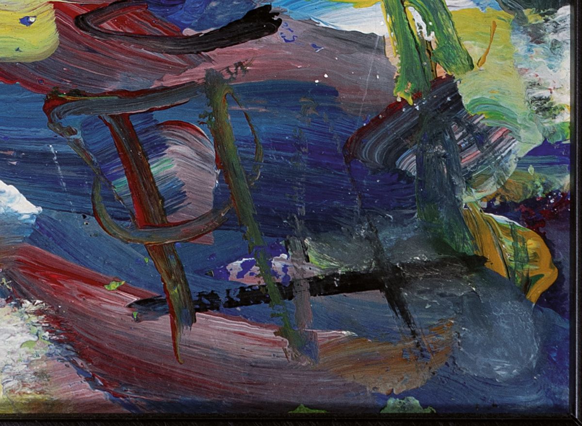 Detail a: Fritz Börner, 1921 Brandis bei Leipzig-1985 Kaiserslautern, bekannter deutscher Expressionist, Schüler von Max Pechstein, hier: 2 Arbeiten in Öl ...