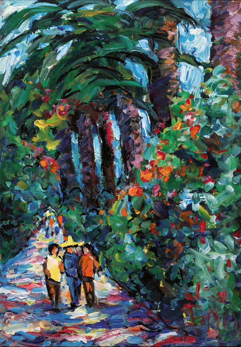 Detail b: Fritz Börner, 1921 Brandis bei Leipzig-1985 Kaiserslautern, bekannter deutscher Expressionist, Schüler von Max Pechstein, hier: 2 Arbeiten in Öl ...