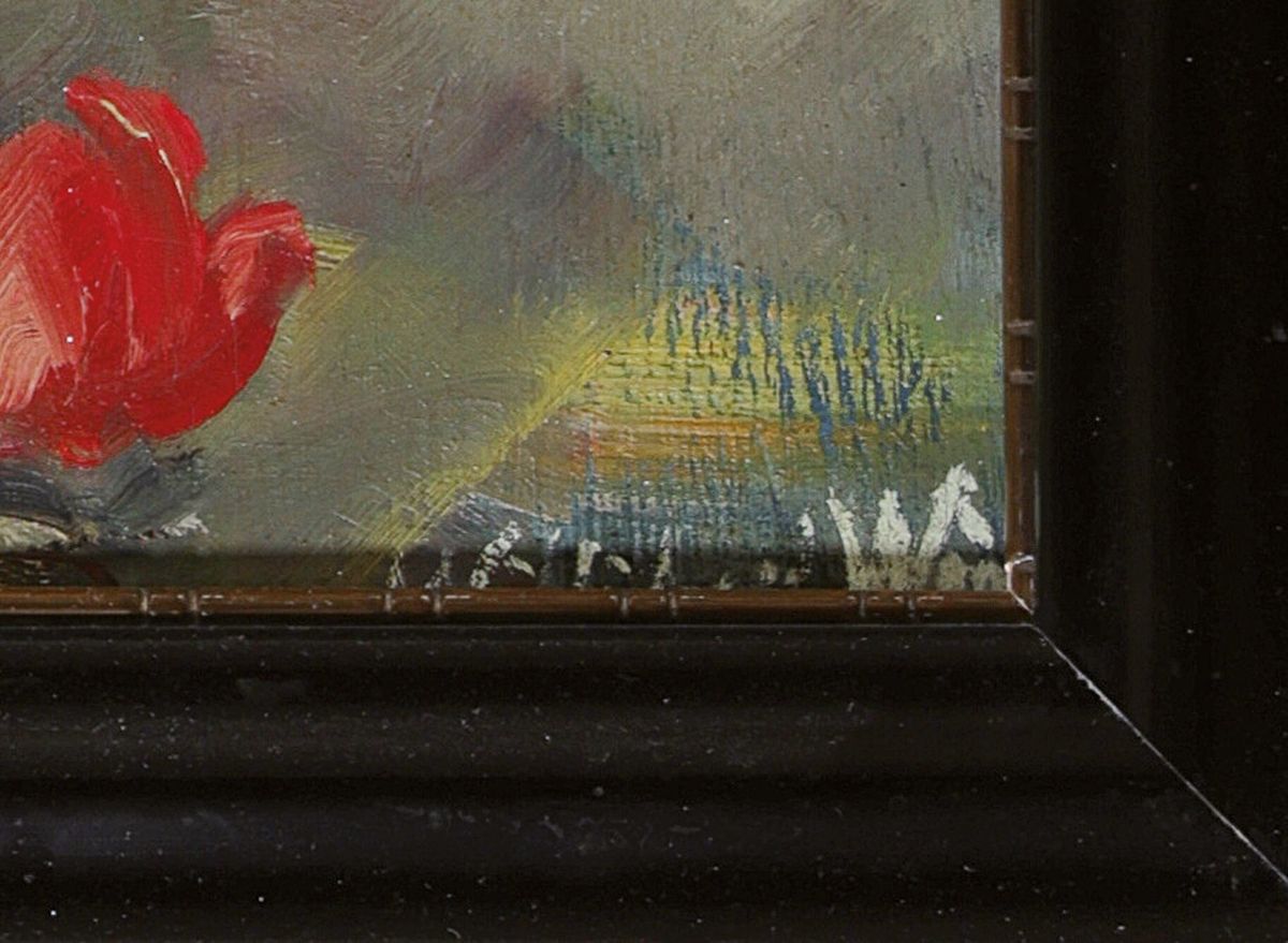 Detail a: Willibald Winck, 1867-1932 Berlin, Schüler von Anton von Werner, Öl/Holz, rechts unten signiert, rückseitig nochmals bez.: Prof. Willibald Winck ...