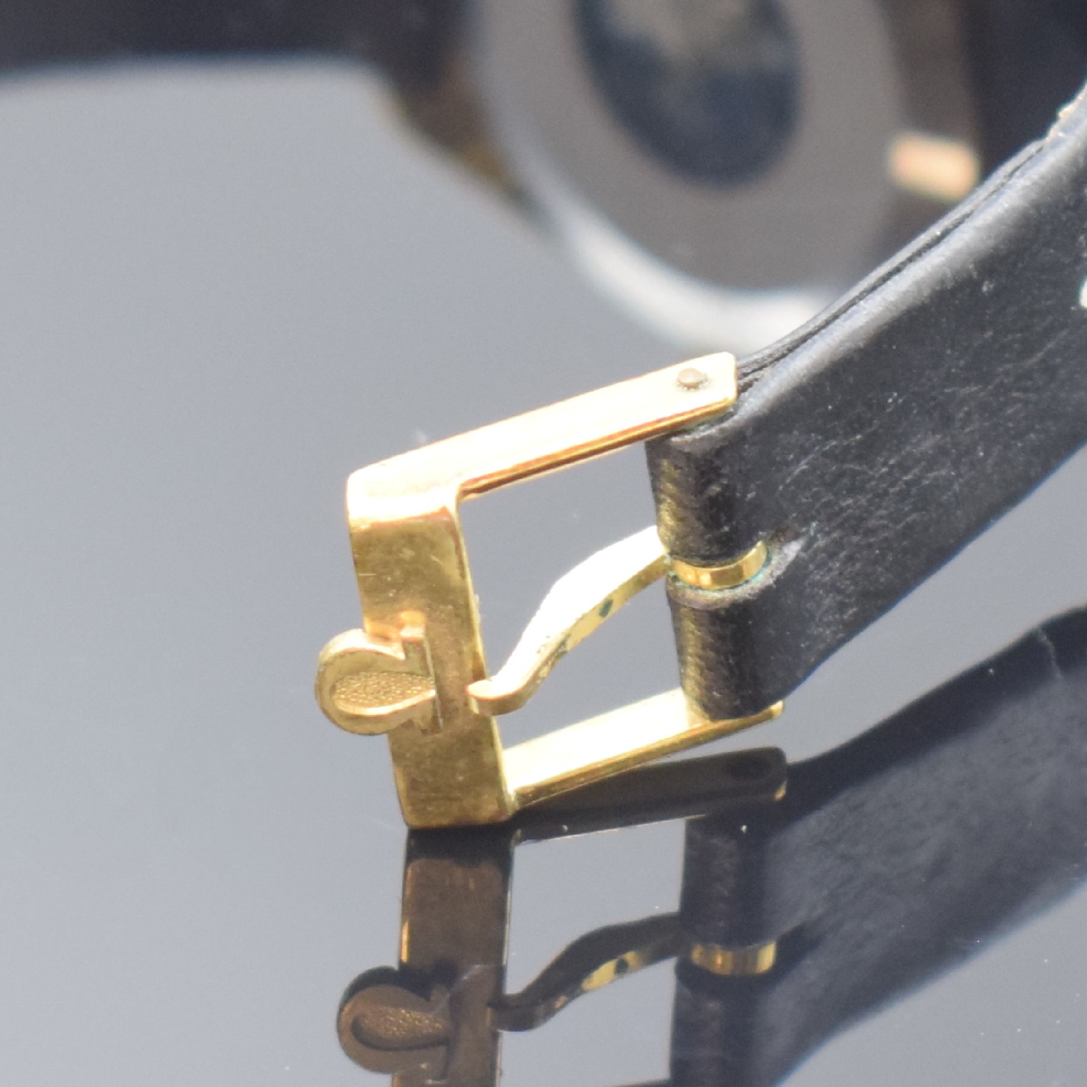 Detail b: OMEGA Seamaster vergoldete Herrenarmbanduhr Referenz 166.0204, Schweiz um 1970, Automatik, Boden aufgedr., champagnerfarb. Zifferbl. m. aufgel. ...