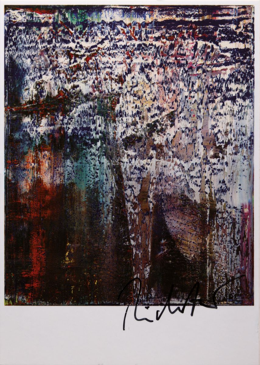 Detail k: Gerhard Richter, geb. 1932, Fels, Postkartenmultiple, Offsetdruck, handsigniert, ca. 10.5x15cm