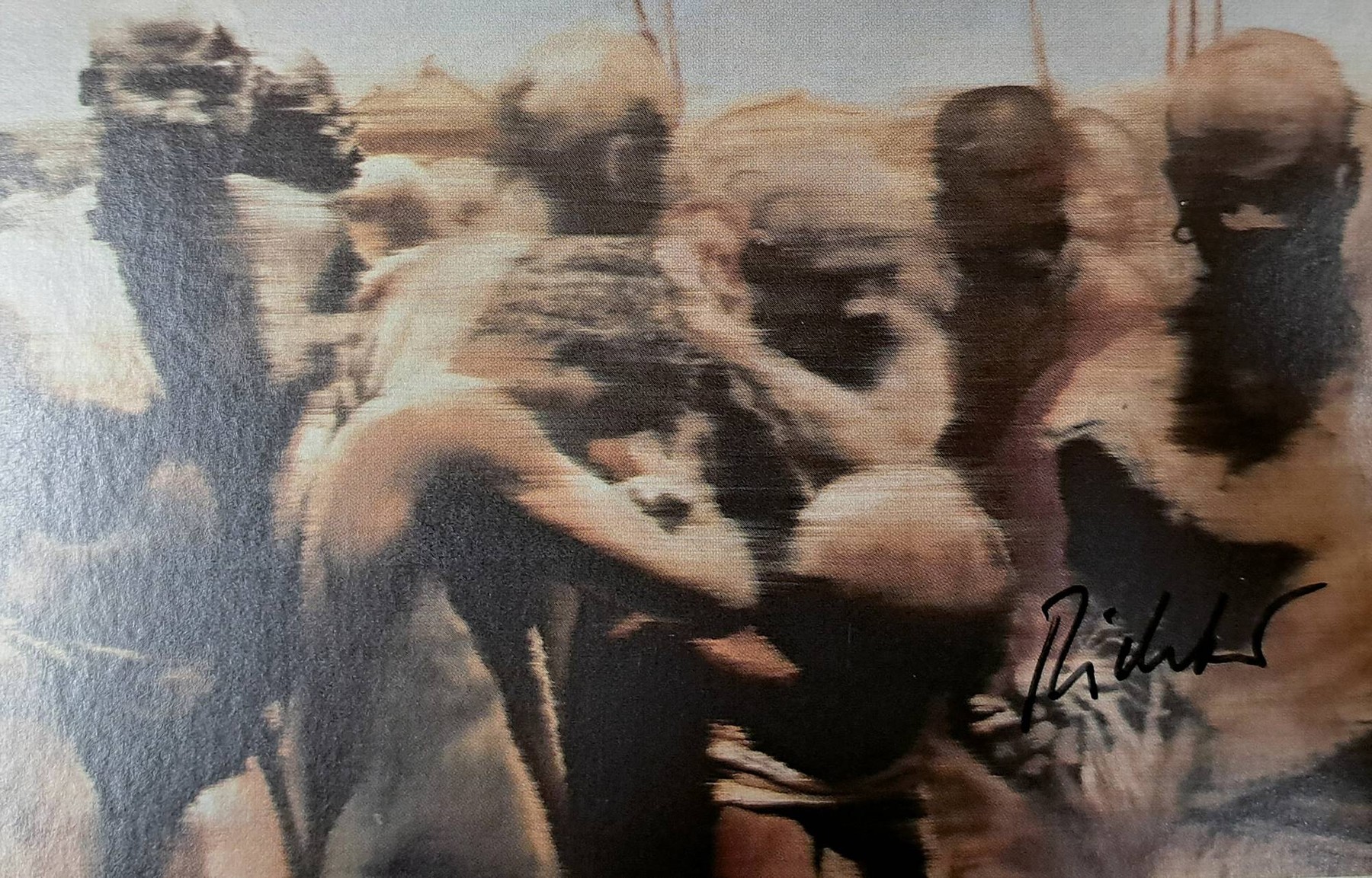 Gerhard Richter, geb. 1932, Neger (Nuba), Postkartenmultiple, Offsetdruck, handsigniert , ca. 10.5x15cm