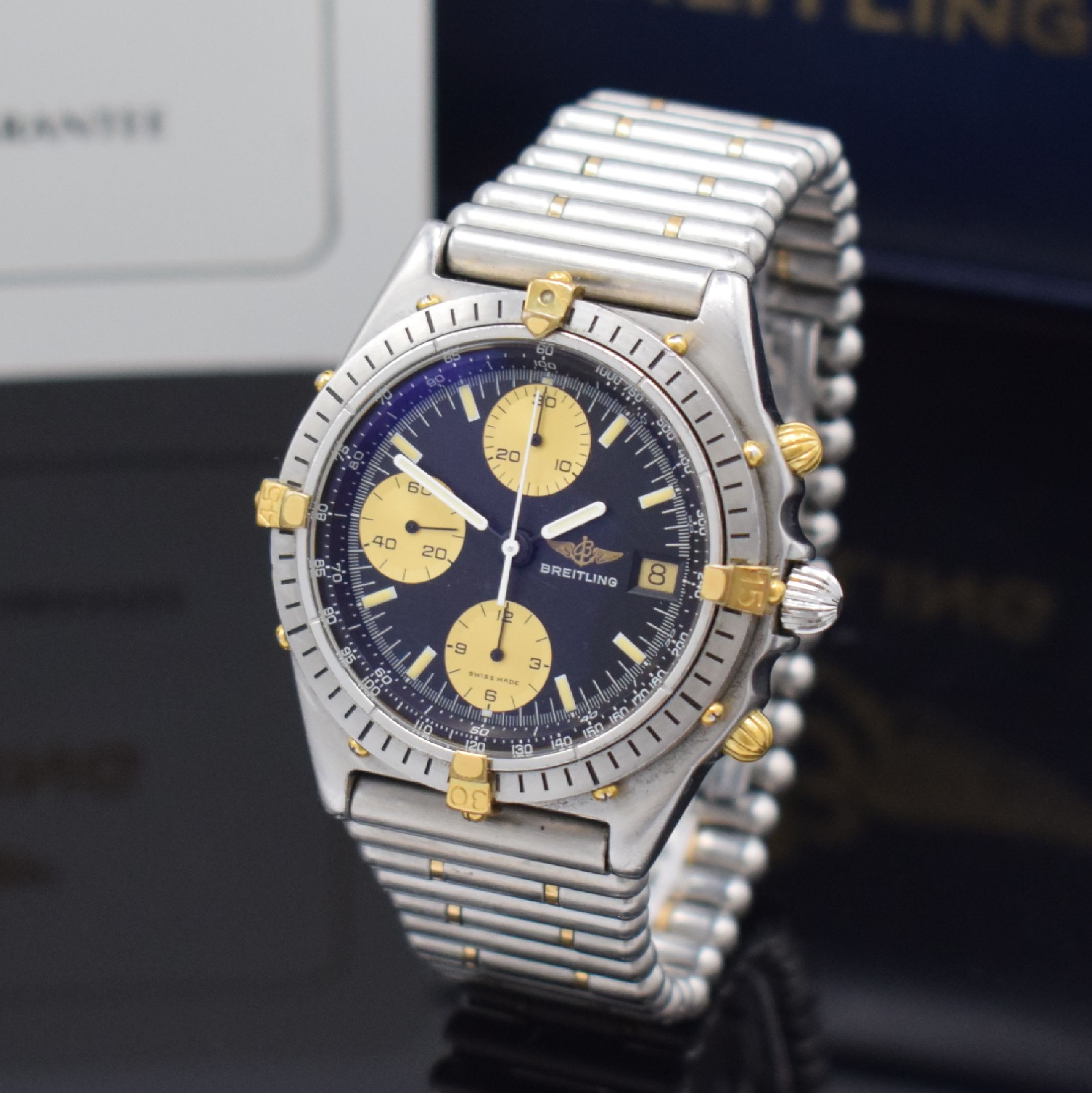 Detail a: BREITLING Chronomat Herrenarmbanduhr Referenz 81.950, Automatik, Gehäuse in Edelstahl/Gold komb. inkl. Roleauxband m. dopp. Faltschl., eins. drehb. ...
