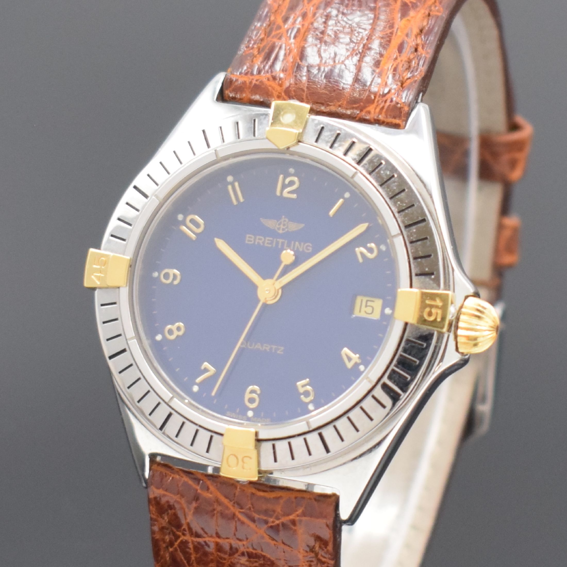 Detail a: BREITLING Damenarmbanduhr Callisto Referenz 80510C, quarz, Edelstahl/Gold komb., Boden und Krone verschr., Lünette m. 60er Teilung eins. drehbar, ...