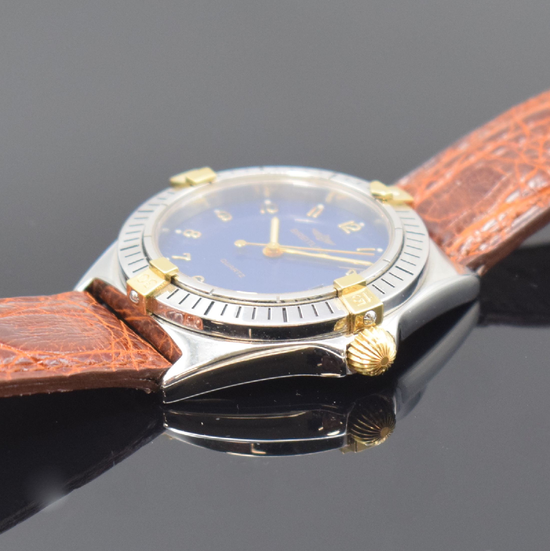 Detail b: BREITLING Damenarmbanduhr Callisto Referenz 80510C, quarz, Edelstahl/Gold komb., Boden und Krone verschr., Lünette m. 60er Teilung eins. drehbar, ...
