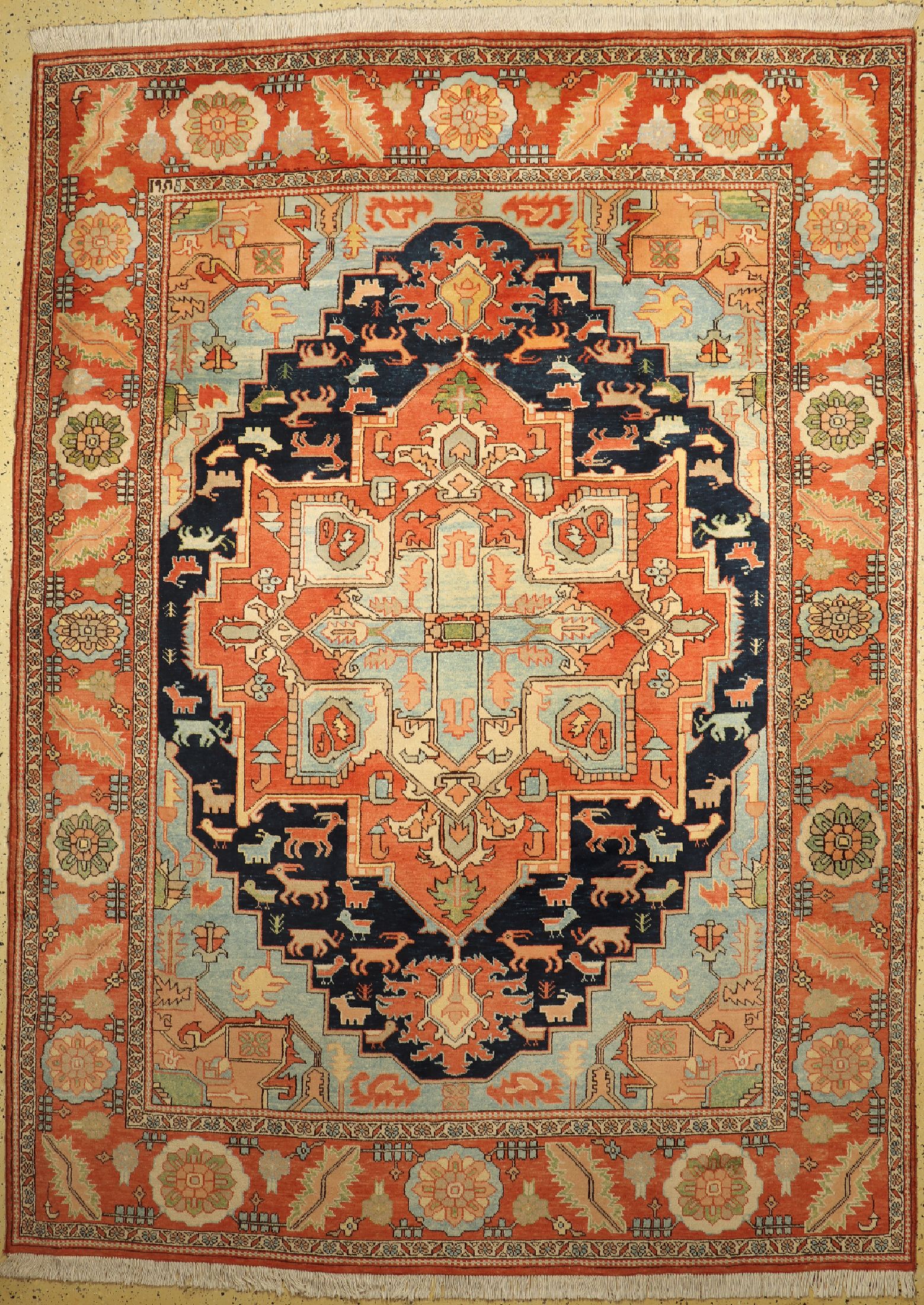 Heriz, Persien, ca. 50 Jahre, Wolle auf Baumwolle, ca. 345 x 250 cm, EHZ: 2