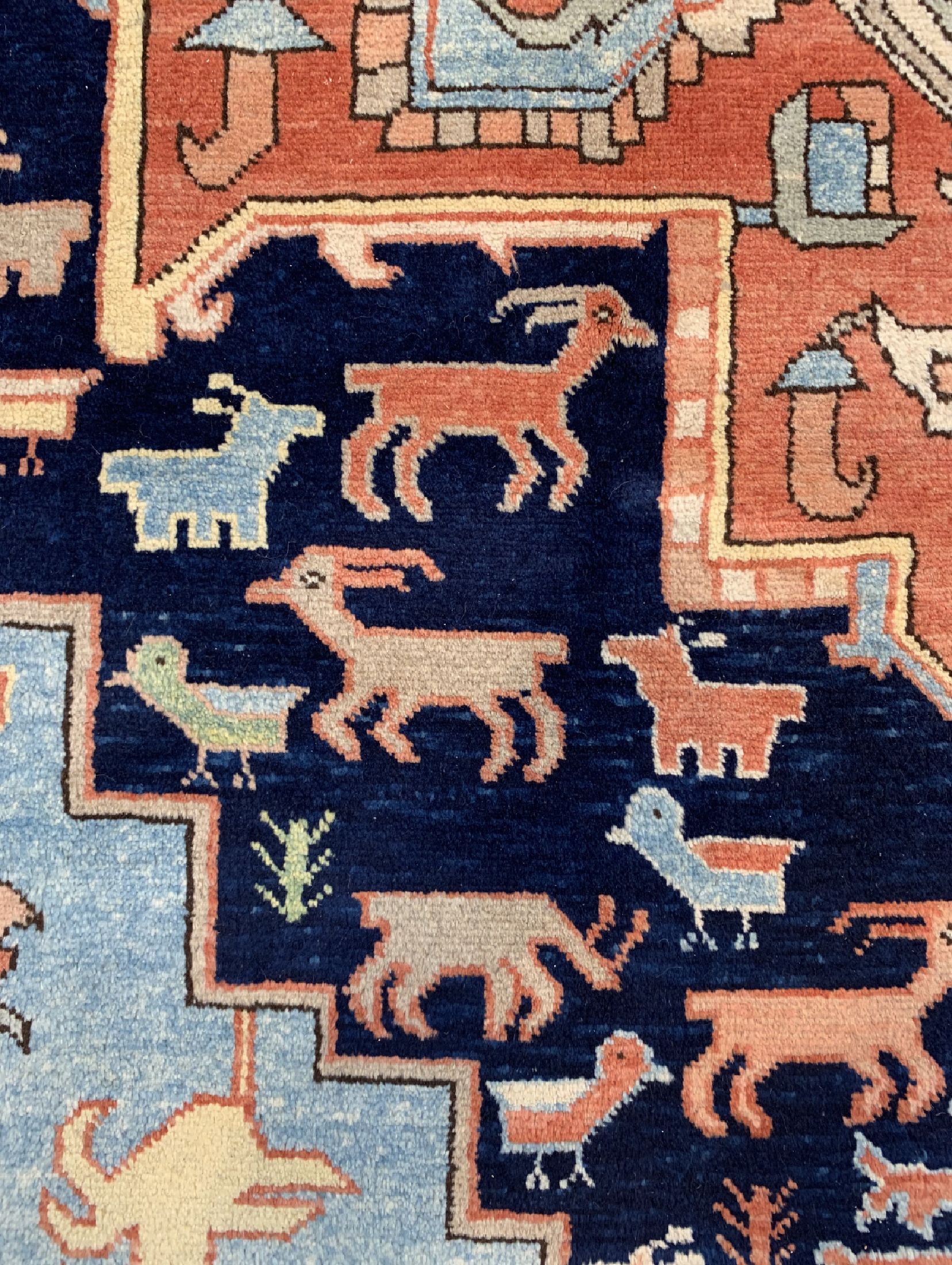 Detail e: Heriz, Persien, ca. 50 Jahre, Wolle auf Baumwolle, ca. 345 x 250 cm, EHZ: 2