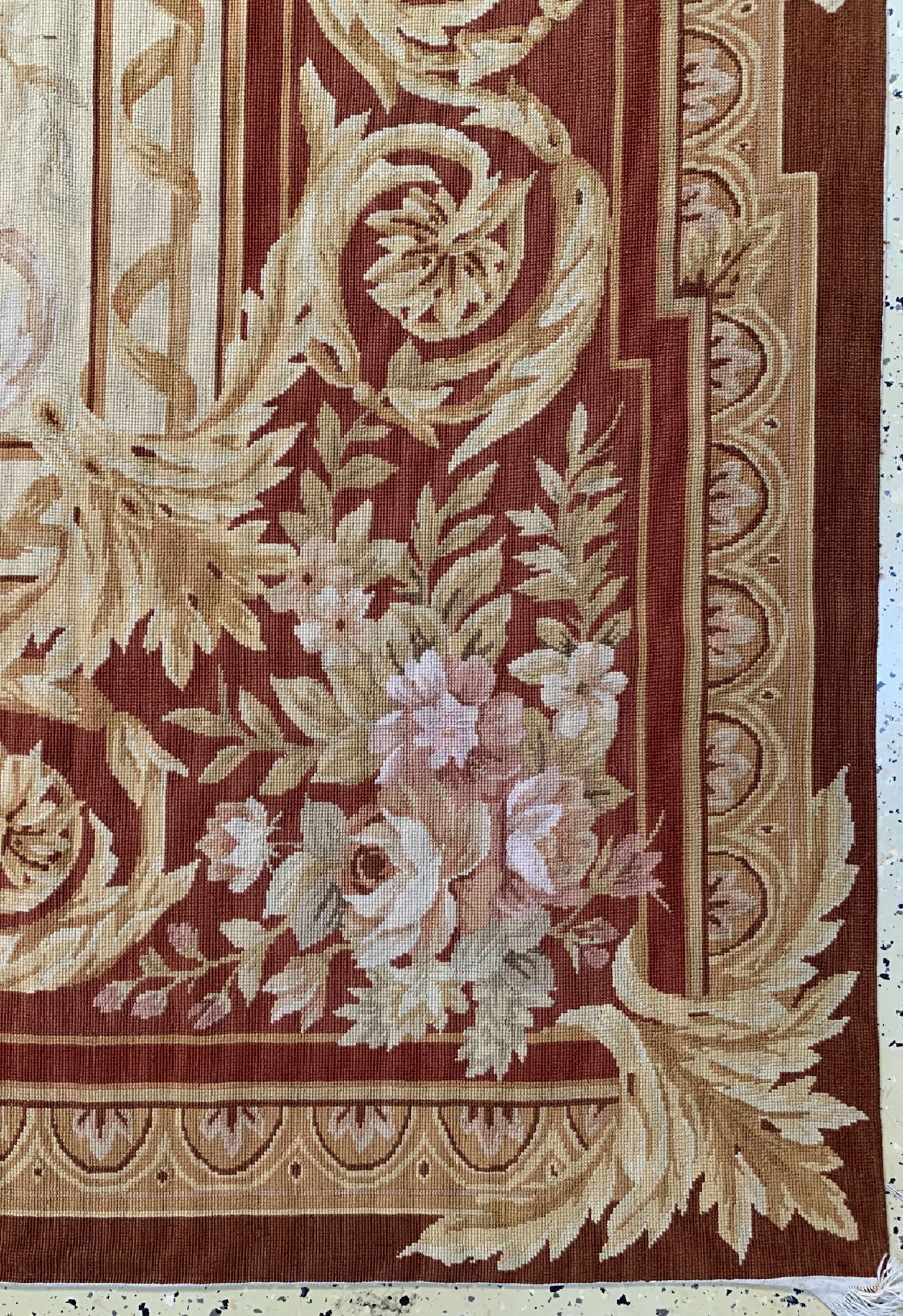 Detail a: Aubusson stil, China, ca. 50 Jahre, Wolle auf Baumwolle, ca. 360 x 260 cm, Reinigungsbedürftig, EHZ: 1-2