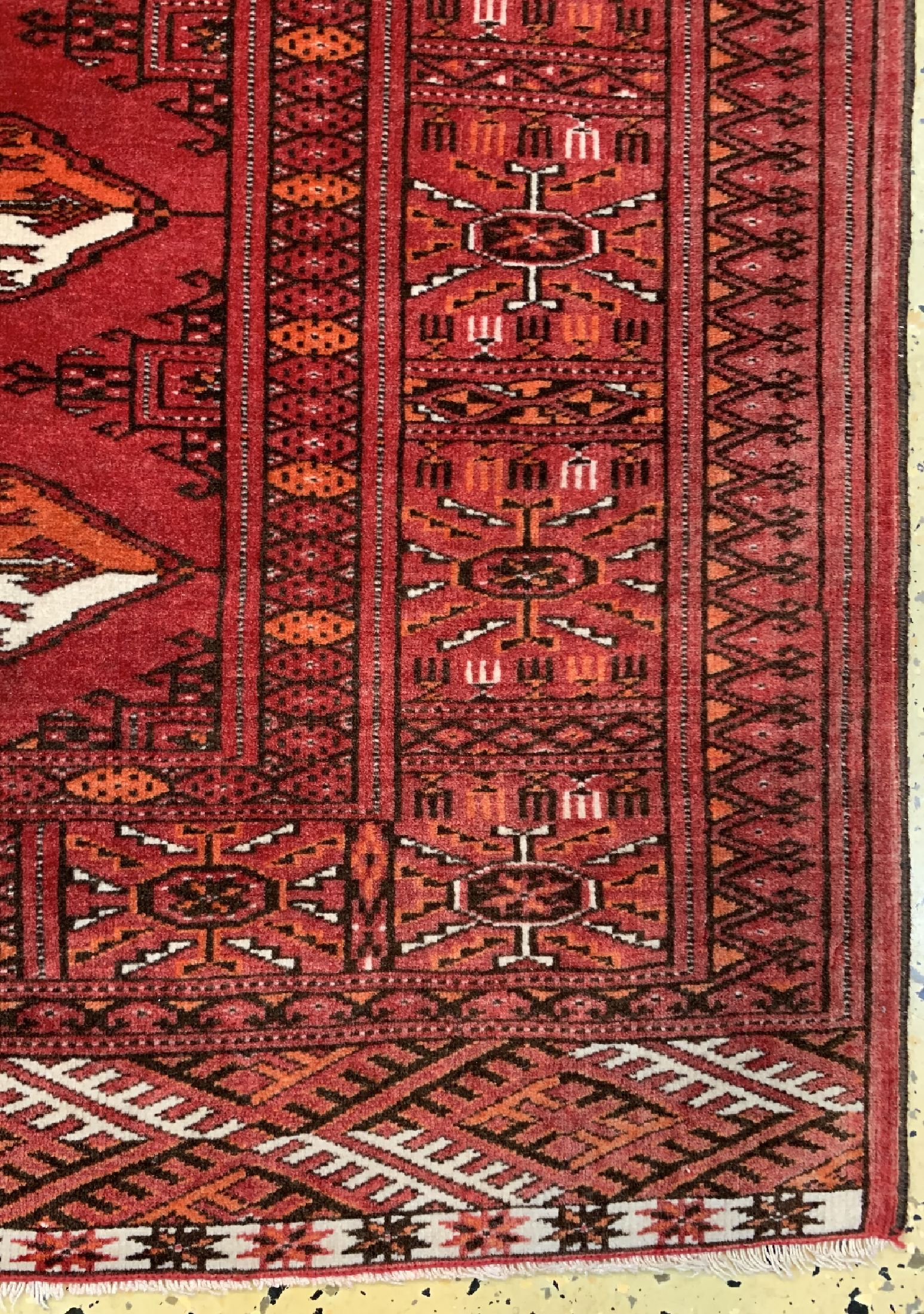 Detail a: Torkmen fein, Persien, ca. 50 Jahre, Wolle auf Baumwolle, ca. 170 x 132 cm, EHZ: 1-2