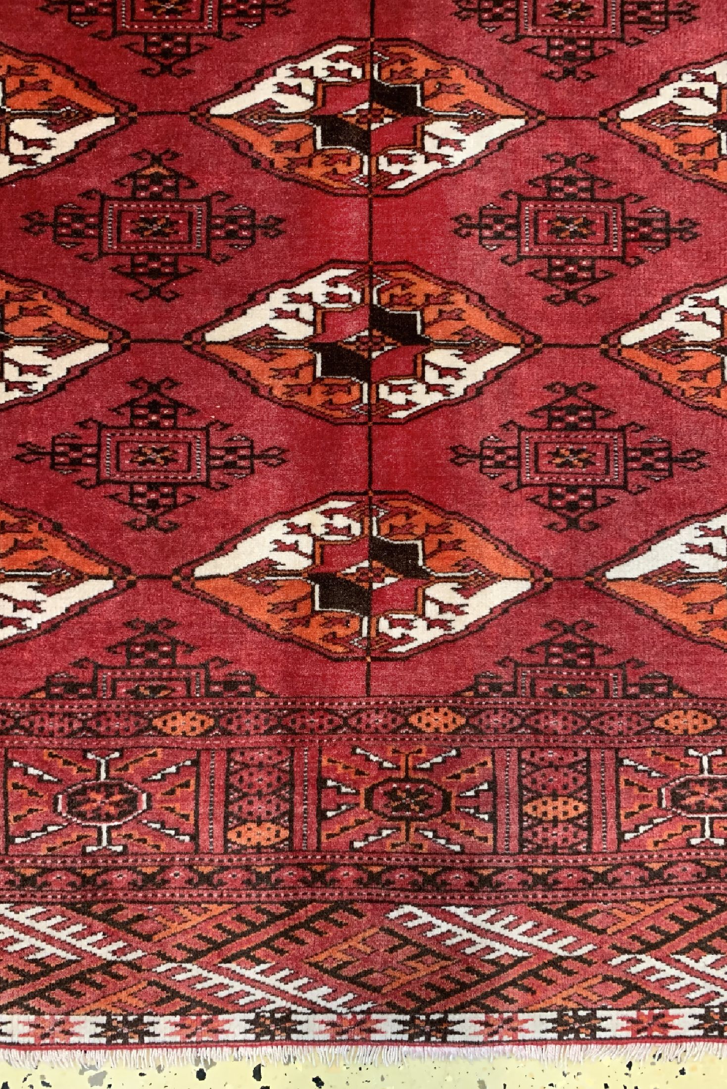 Detail b: Torkmen fein, Persien, ca. 50 Jahre, Wolle auf Baumwolle, ca. 170 x 132 cm, EHZ: 1-2