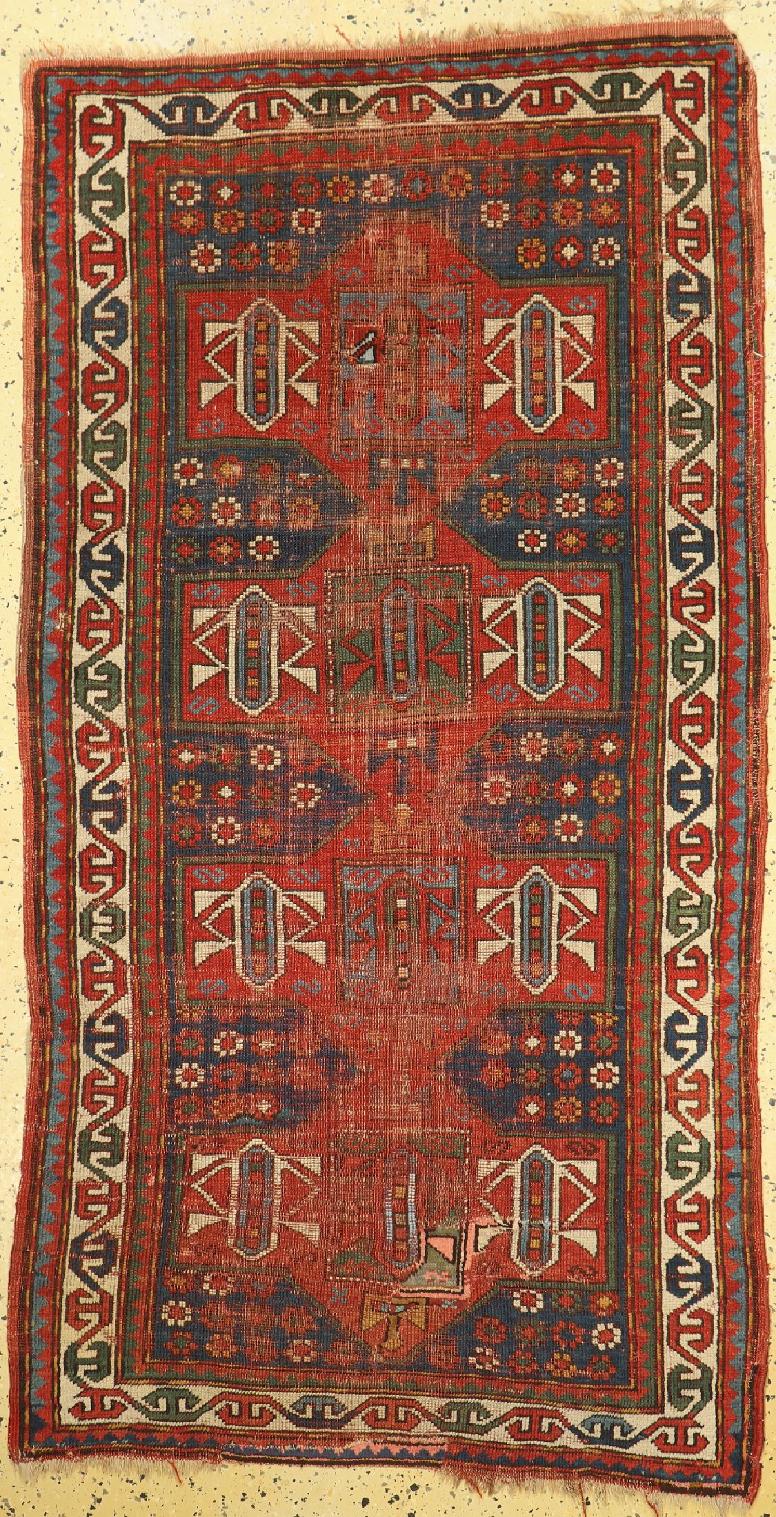 Kazak antik, Kaukasus, 19.Jhd, Wolle auf Wolle, ca. 200 x 102 cm, EHZ: 3