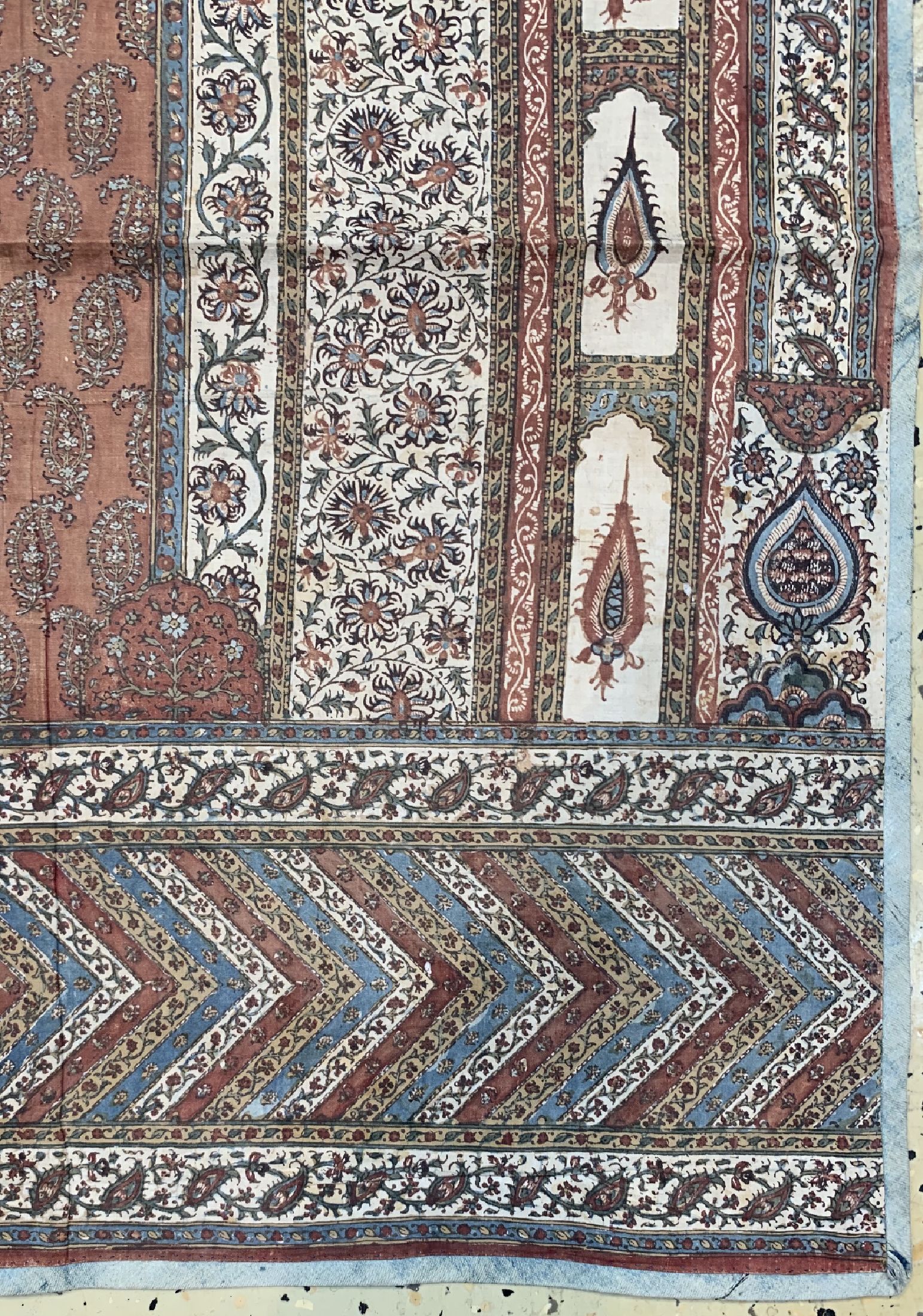 Detail a: Ghalamkar, Kerman, um 1950, Stoffmalerei(bedruckt), ca. 144 x 92 cm, EHZ: 2
