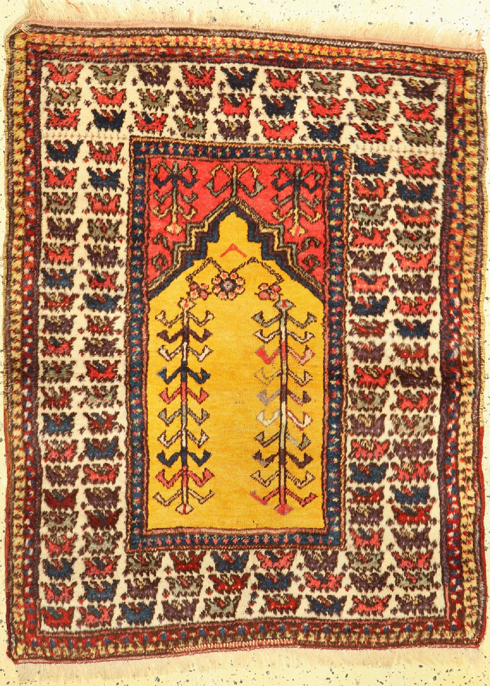 Melas antik, Türkei, um 1900, Wolle auf Wolle, ca. 145 x 110 cm, EHZ: 2-3