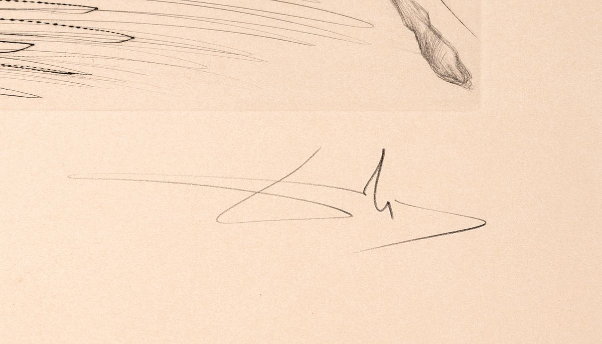 Detail a: Salvador Dali, 1904-1989, "La Cogida y la muerte", 1973, Kaltnadelradierung, auf Arches,Ed. 155/400, handsigniert, Platte 39,6x31,5 cm, ...
