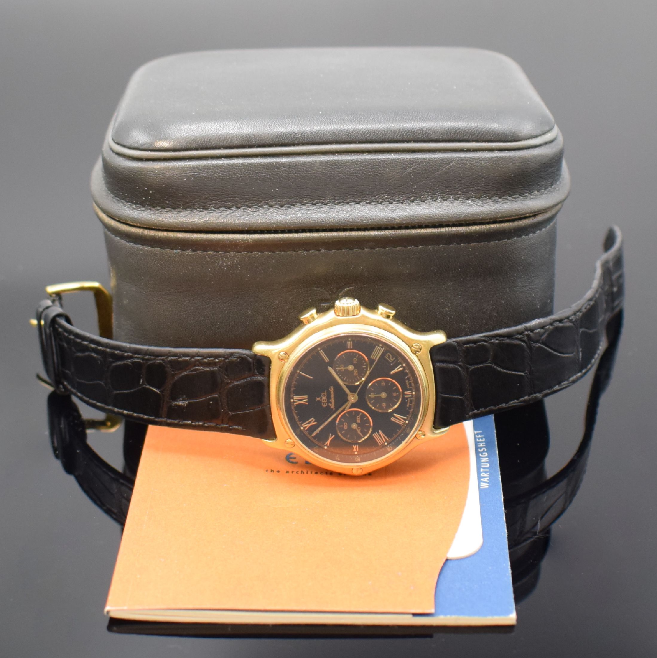 Detail g: EBEL Automatic Chronograph Referenz 8134901 in GG 750/000, Schweiz lt. orig. Papier verk. 2000, Automatik, gedr. Geh., schwarzes Zifferbl., aufges. ...