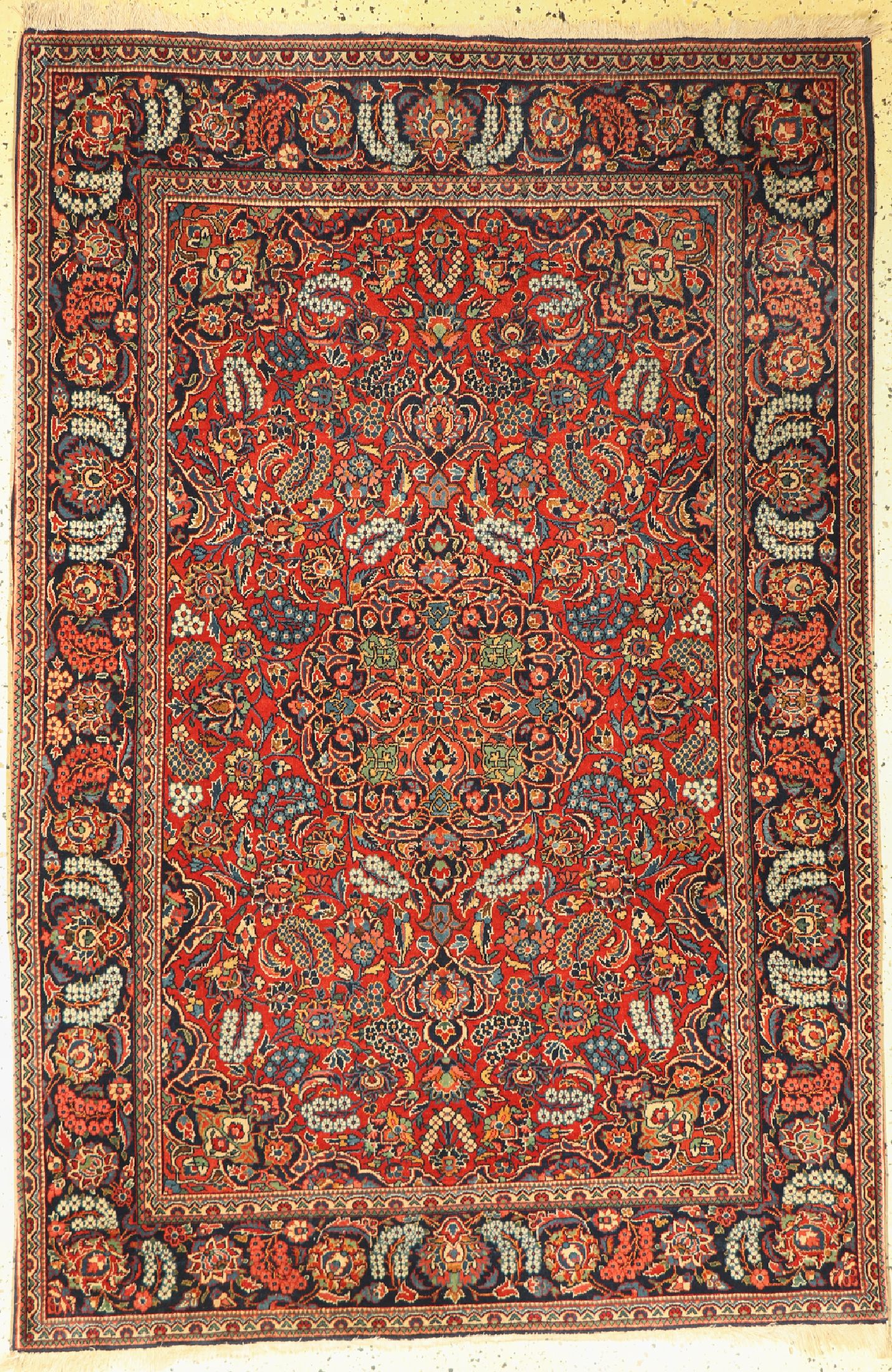 Keschan Kork, Persien, um 1960, Korkwolle auf Baumwolle, ca. 206 x 140 cm, gereinigt, EHZ: 1-2