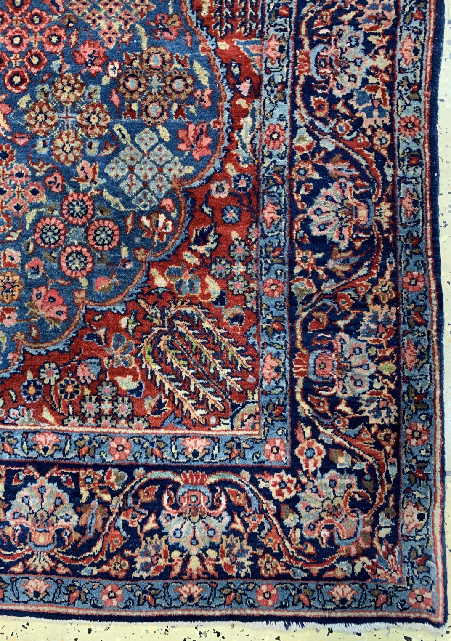 Detail a: Yazd Kork alt, Persien, um 1920, Korkwolle auf Baumwolle, ca. 220 x 130 cm, gereinigt, EHZ: 2