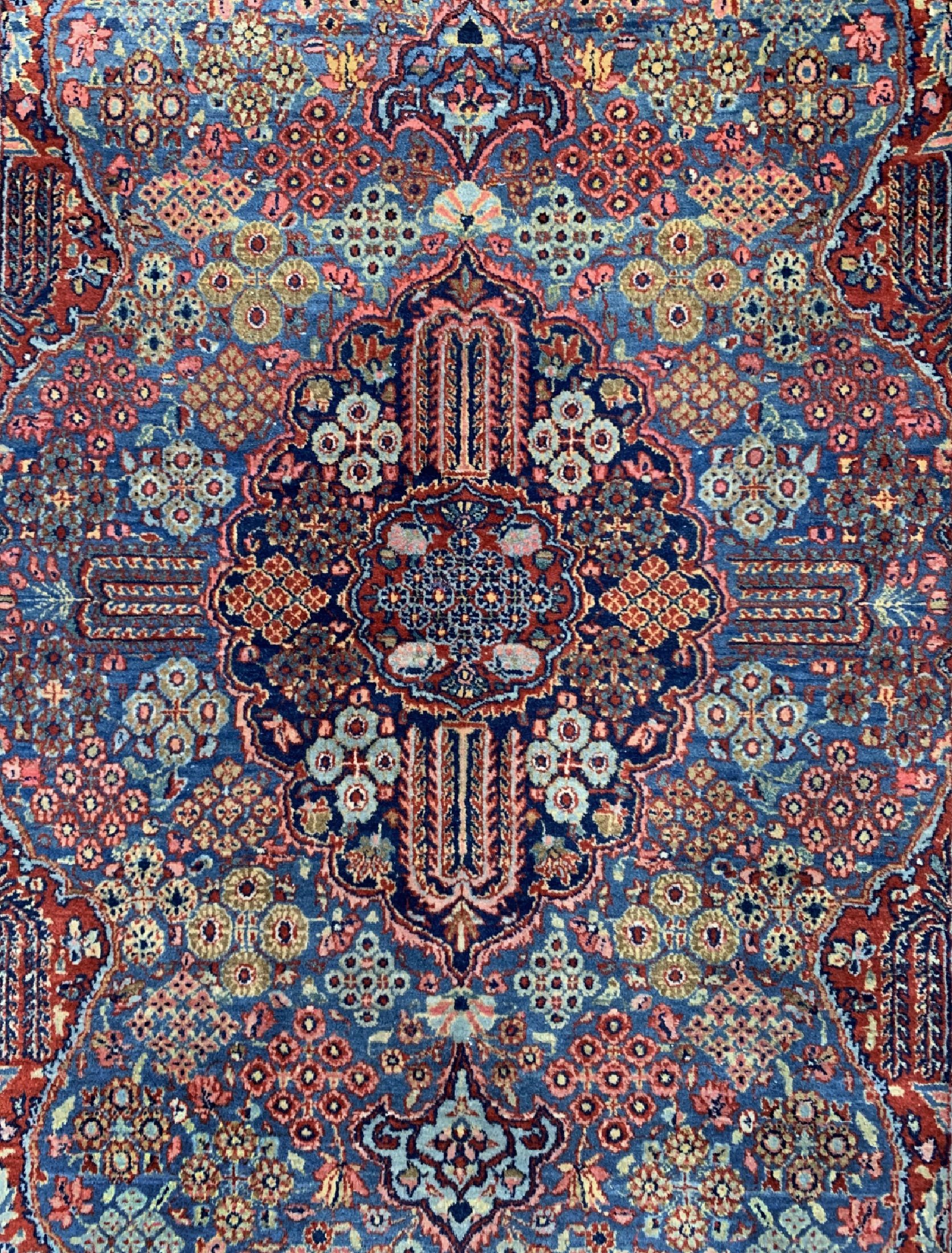 Detail b: Yazd Kork alt, Persien, um 1920, Korkwolle auf Baumwolle, ca. 220 x 130 cm, gereinigt, EHZ: 2