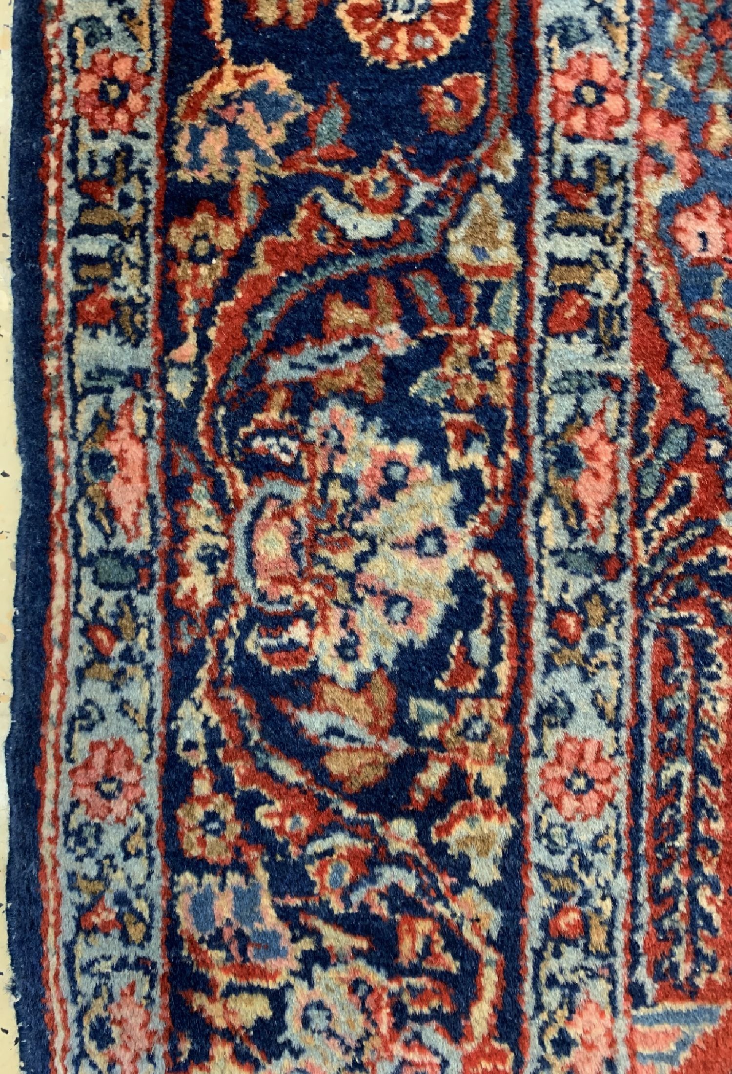 Detail d: Yazd Kork alt, Persien, um 1920, Korkwolle auf Baumwolle, ca. 220 x 130 cm, gereinigt, EHZ: 2