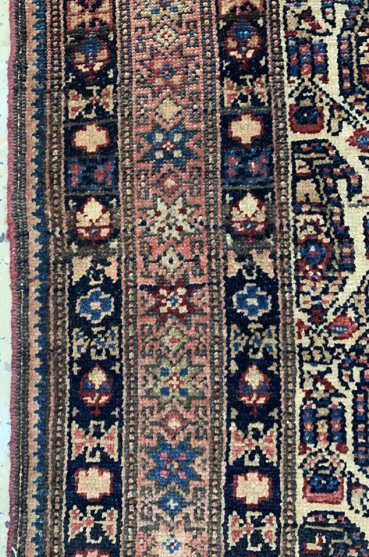 Detail c: Senneh fein antik, Persien, 19.Jhd, Wolle auf Baumwolle, ca. 190 x 125 cm, EHZ: 3