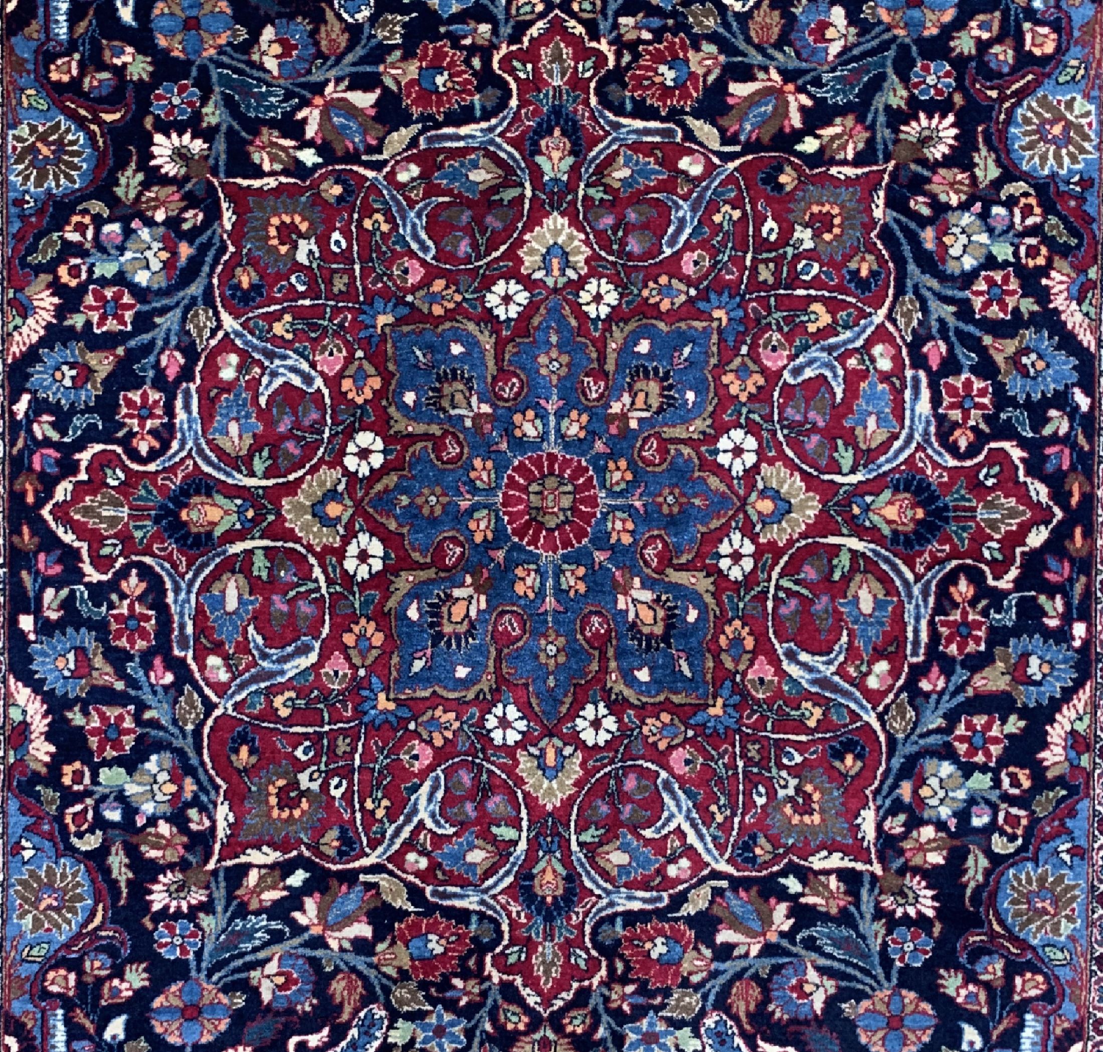 Detail b: Khorasan alt, Persien, um 1950, Wolle auf Baumwolle, ca. 211 x 144 cm, gereinigt, EHZ: 1-2