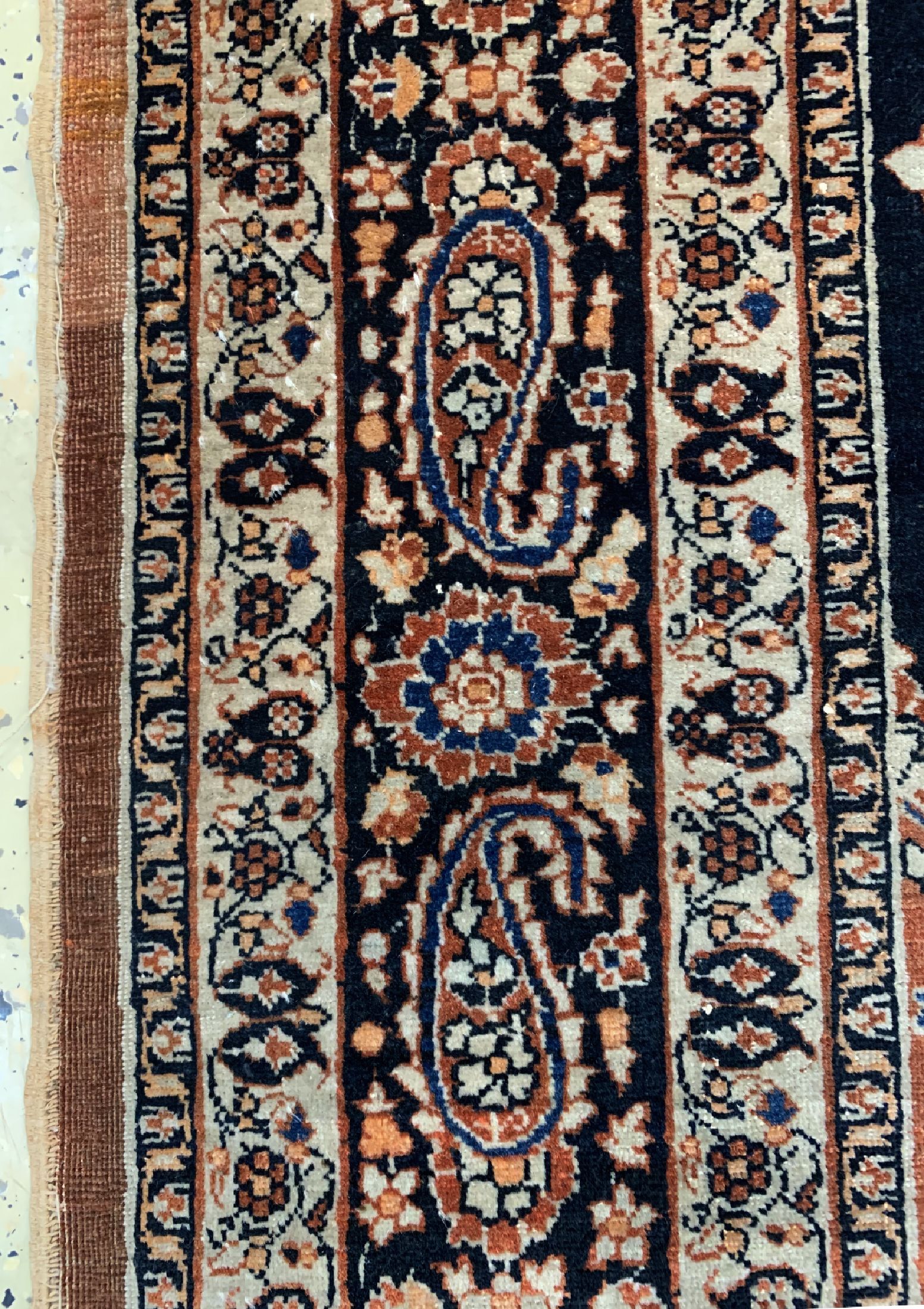 Detail c: Täbriz Hadji-Jalili antik, Persien, um 1900, Wolle auf Baumwolle, ca. 186 x 130 cm, EHZ: 3