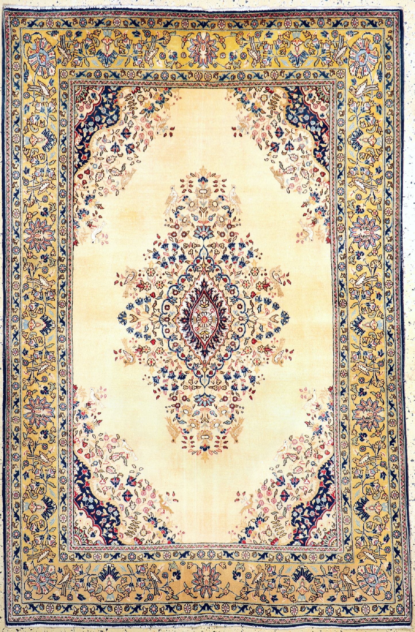 Ghom Kork, Persien, um 1960, Korkwolle mit Seide, ca. 210 x 140 cm, EHZ: 2