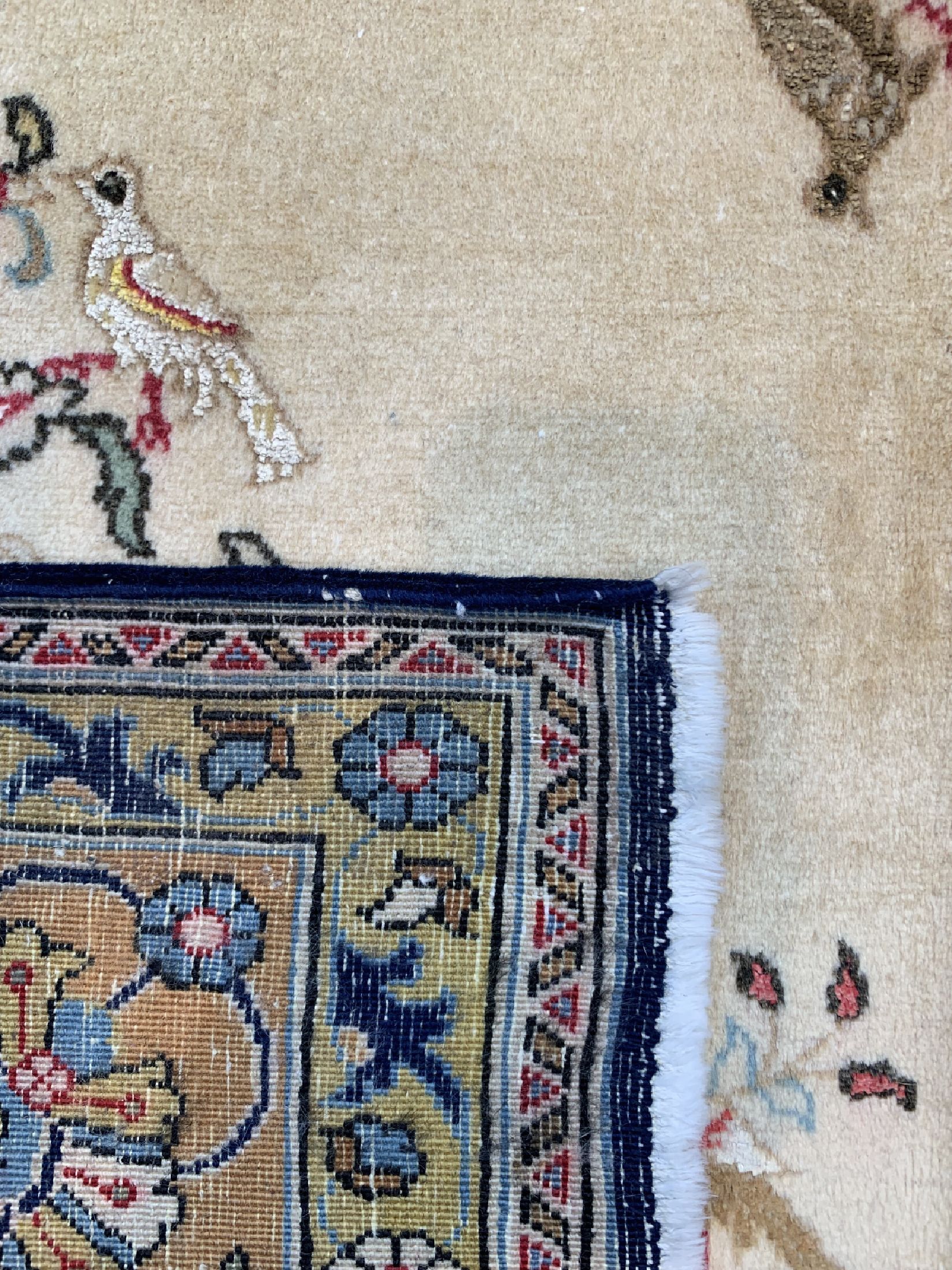 Detail d: Ghom Kork, Persien, um 1960, Korkwolle mit Seide, ca. 210 x 140 cm, EHZ: 2