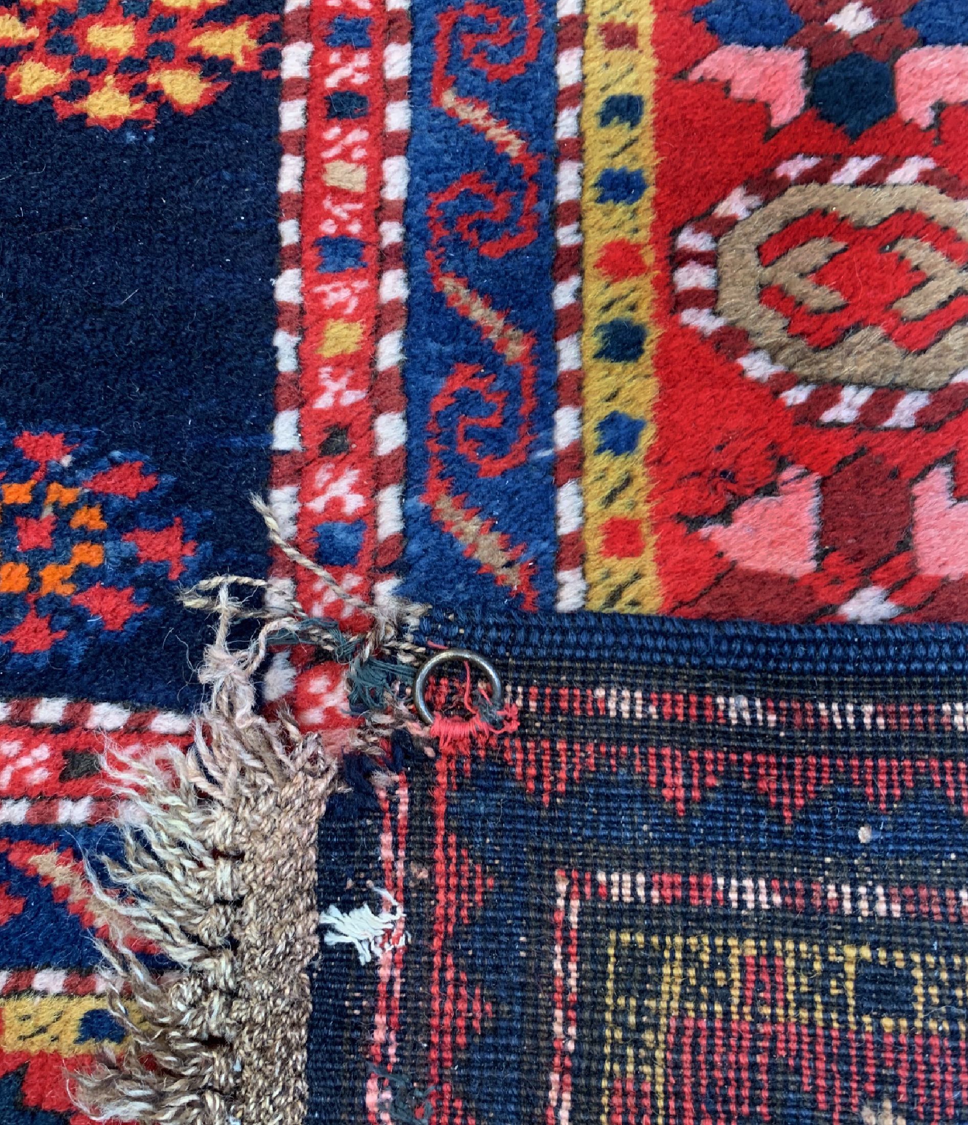 Detail d: Kazak alt, Kaukasus, um 1920/1930, Wolle auf Wolle, ca. 257 x 117 cm, EHZ: 3