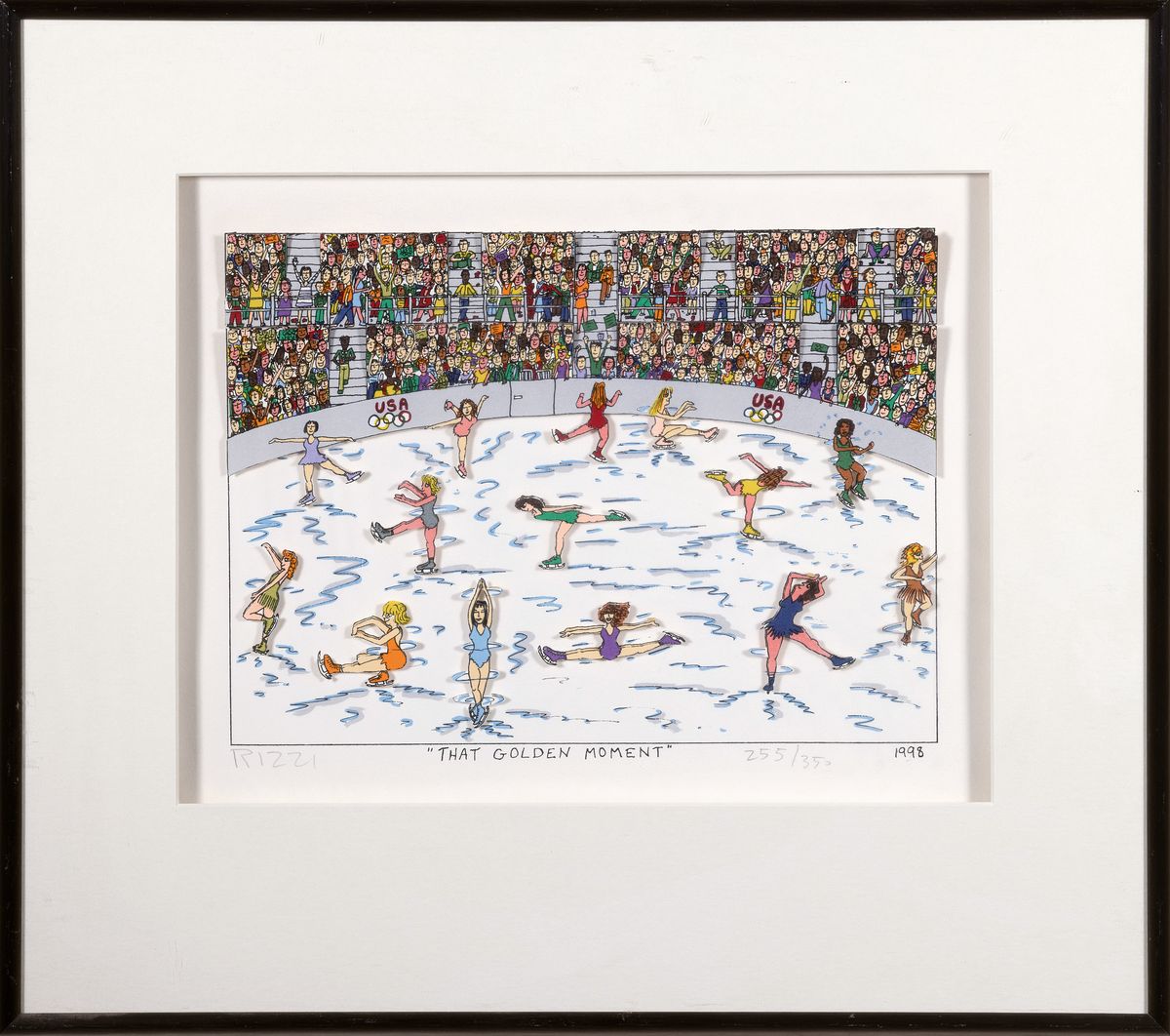 Detail k: James Rizzi, 1950-2011 New York, That golden Moment, dreidimensionale Farblithographie von 1998, handsign. und num. 255/350, ca. 19x26cm, PP, u.Gl., ...