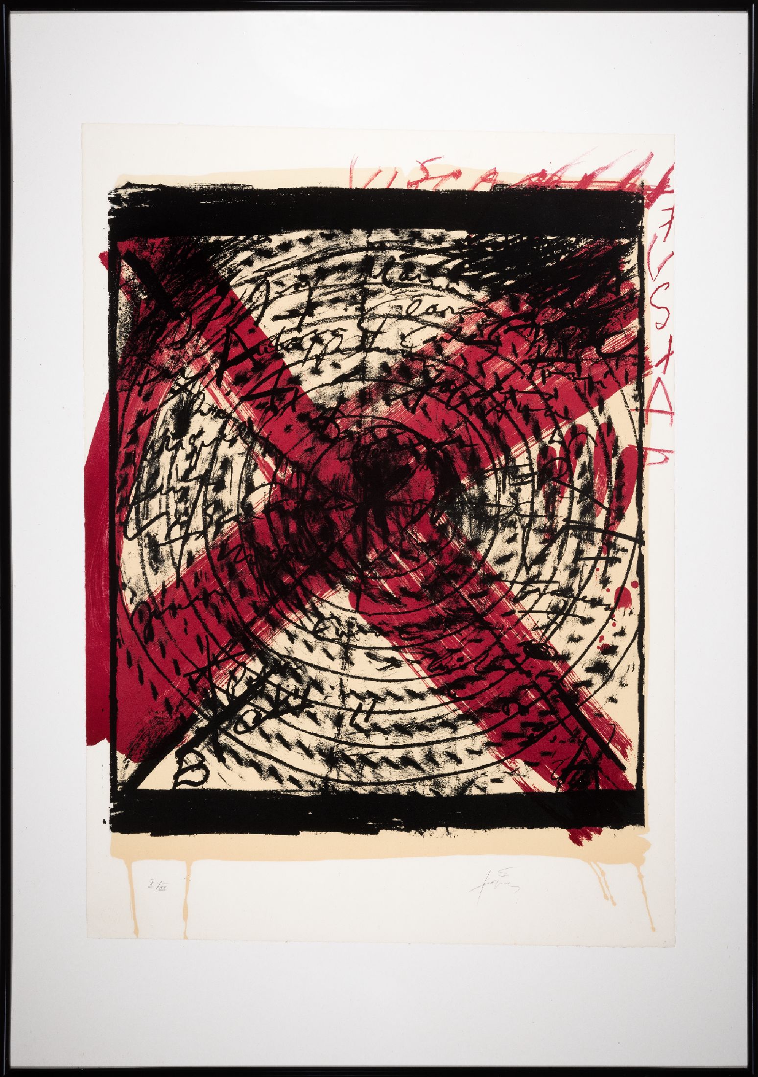 Antoni Tapies, 1923-2012 Barcelona, "Diana",1973, Farblithographie, auf Zerkall-Bütten, handsigniert, Ed. II/XX, Erker-Presse St. Gallen, ...