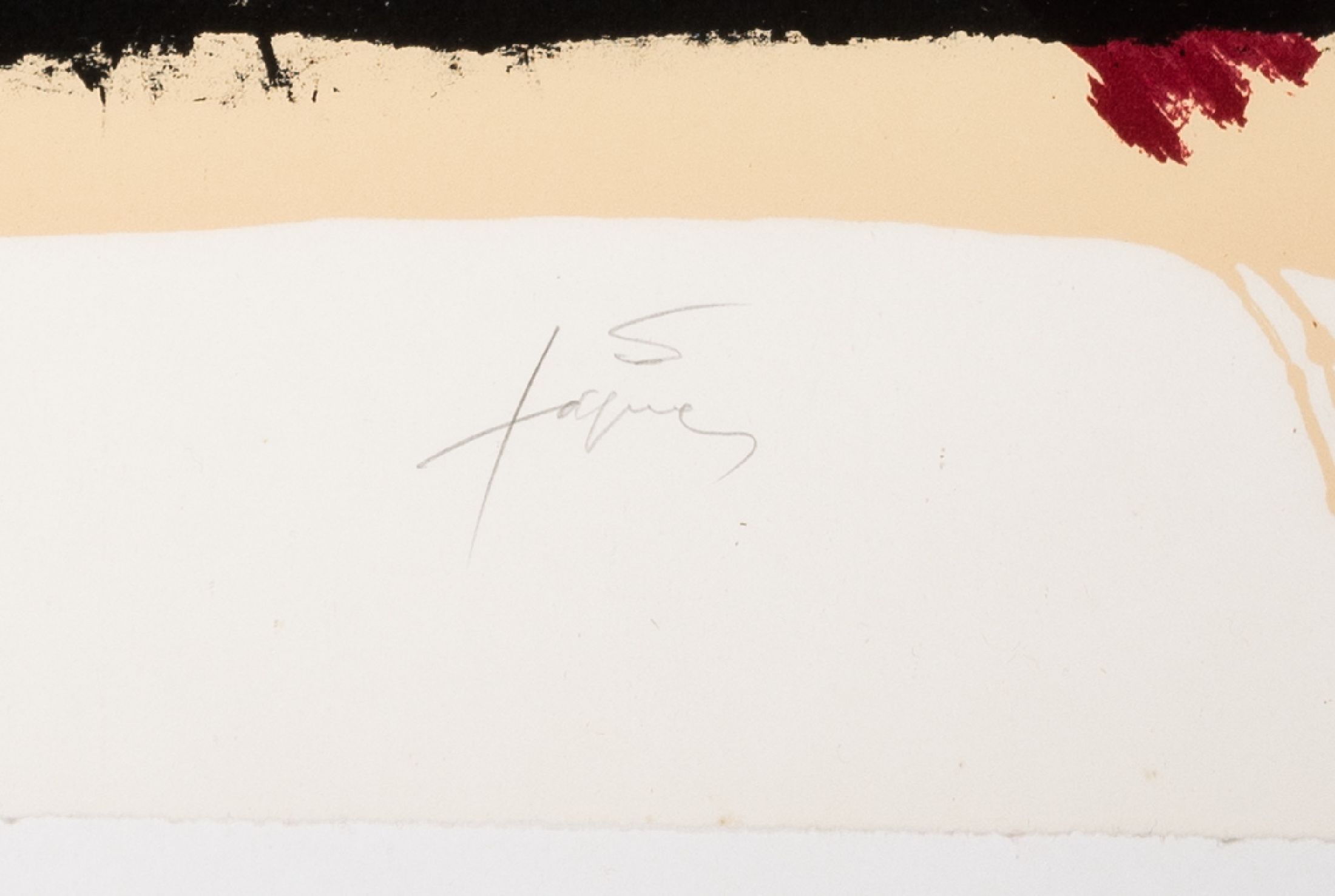 Detail a: Antoni Tapies, 1923-2012 Barcelona, "Diana",1973, Farblithographie, auf Zerkall-Bütten, handsigniert, Ed. II/XX, Erker-Presse St. Gallen, ...