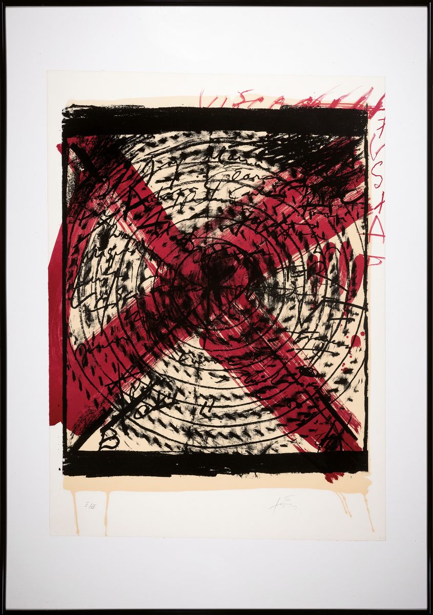 Detail k: Antoni Tapies, 1923-2012 Barcelona, "Diana",1973, Farblithographie, auf Zerkall-Bütten, handsigniert, Ed. II/XX, Erker-Presse St. Gallen, ...