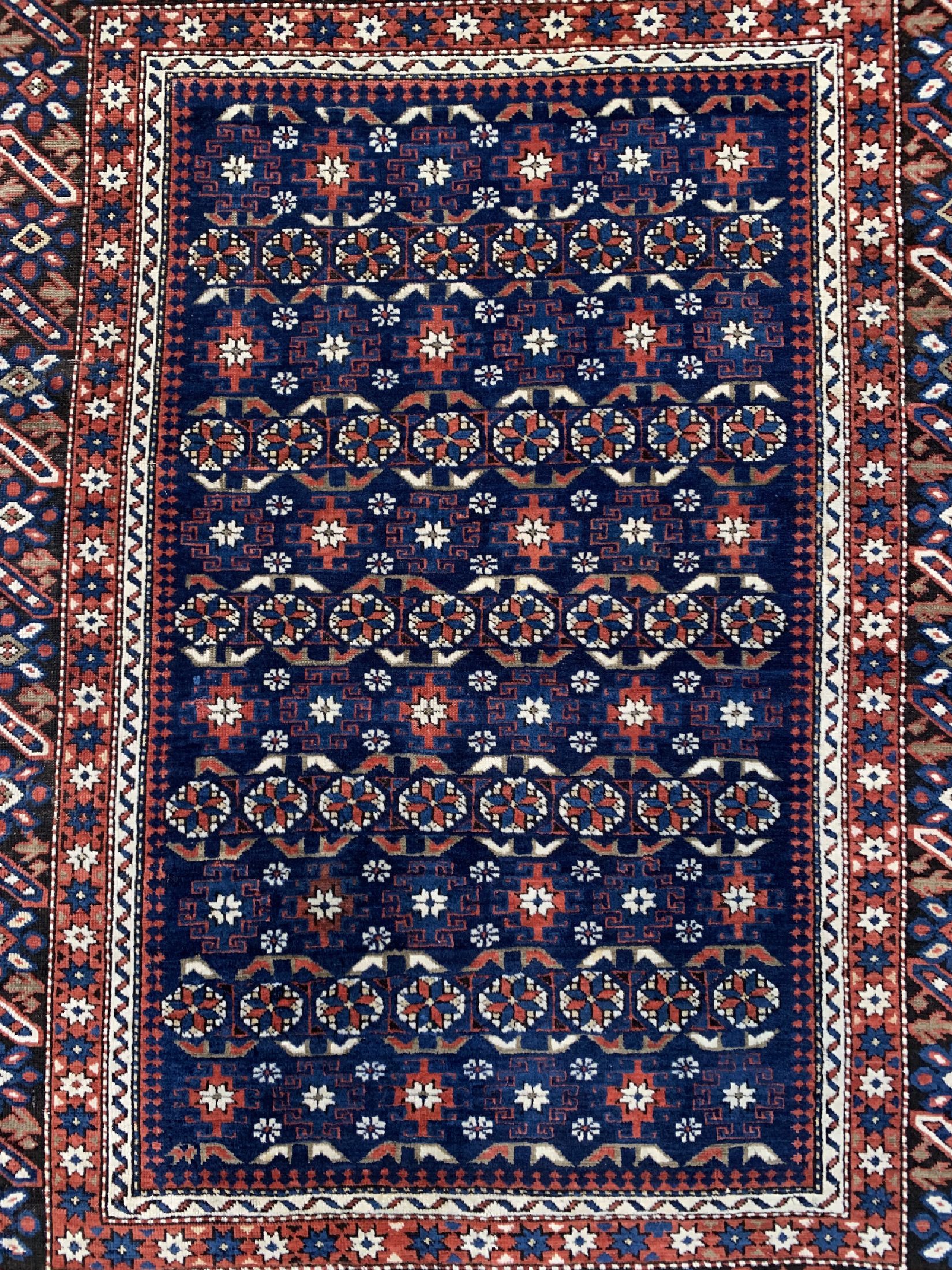 Detail a: Antiker"Chichi"Kazak, Kaukasus, um 1900, Wolle auf Wolle, ca. 155 x 121 cm, EHZ: 2