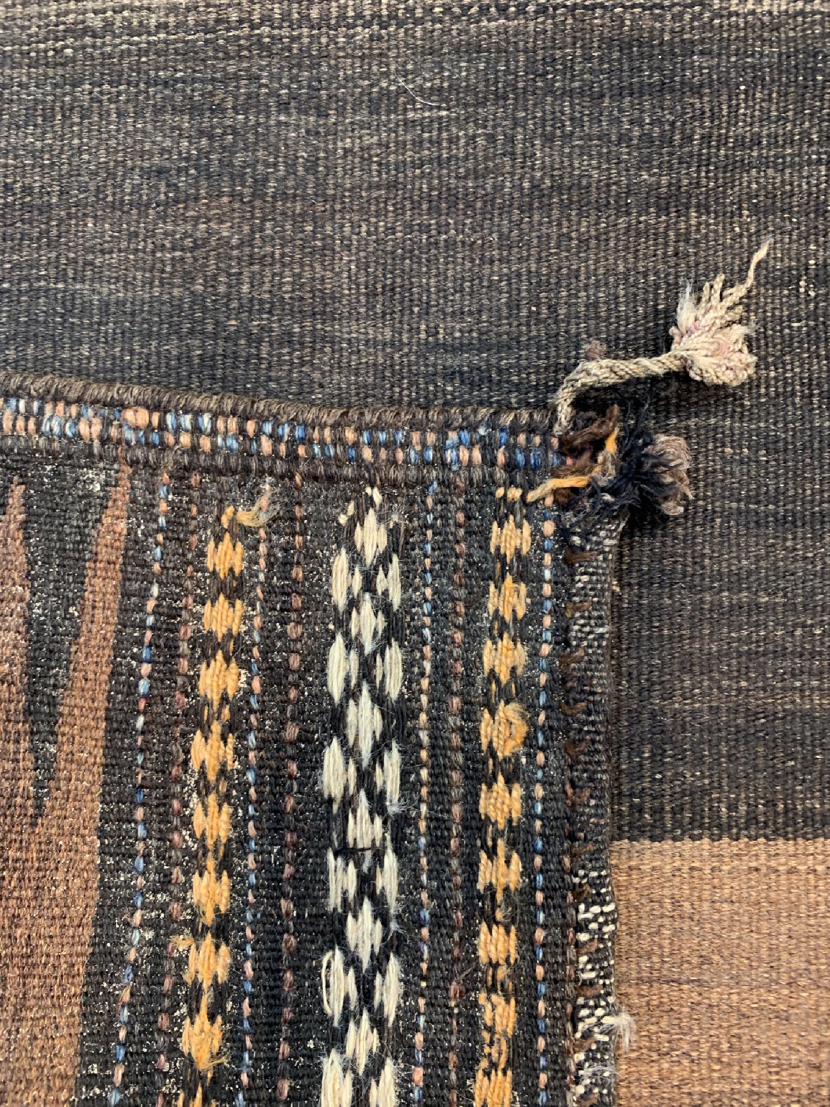 Detail c: Belutsch Sofreh, Persien, 19.Jhd, Wolle aufWolle, ca. 150 x 150 cm, EHZ: 2(kleines Loch)
