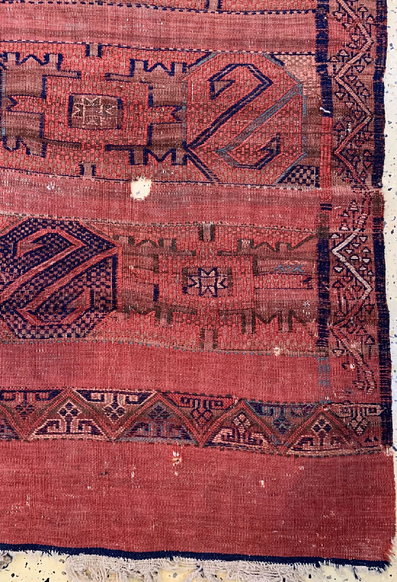 Detail a: Antiker Bergama Kelim, Türkei, 19.Jhd, Wolle auf Wolle, ca. 200 x 155 cm, EHZ: 4