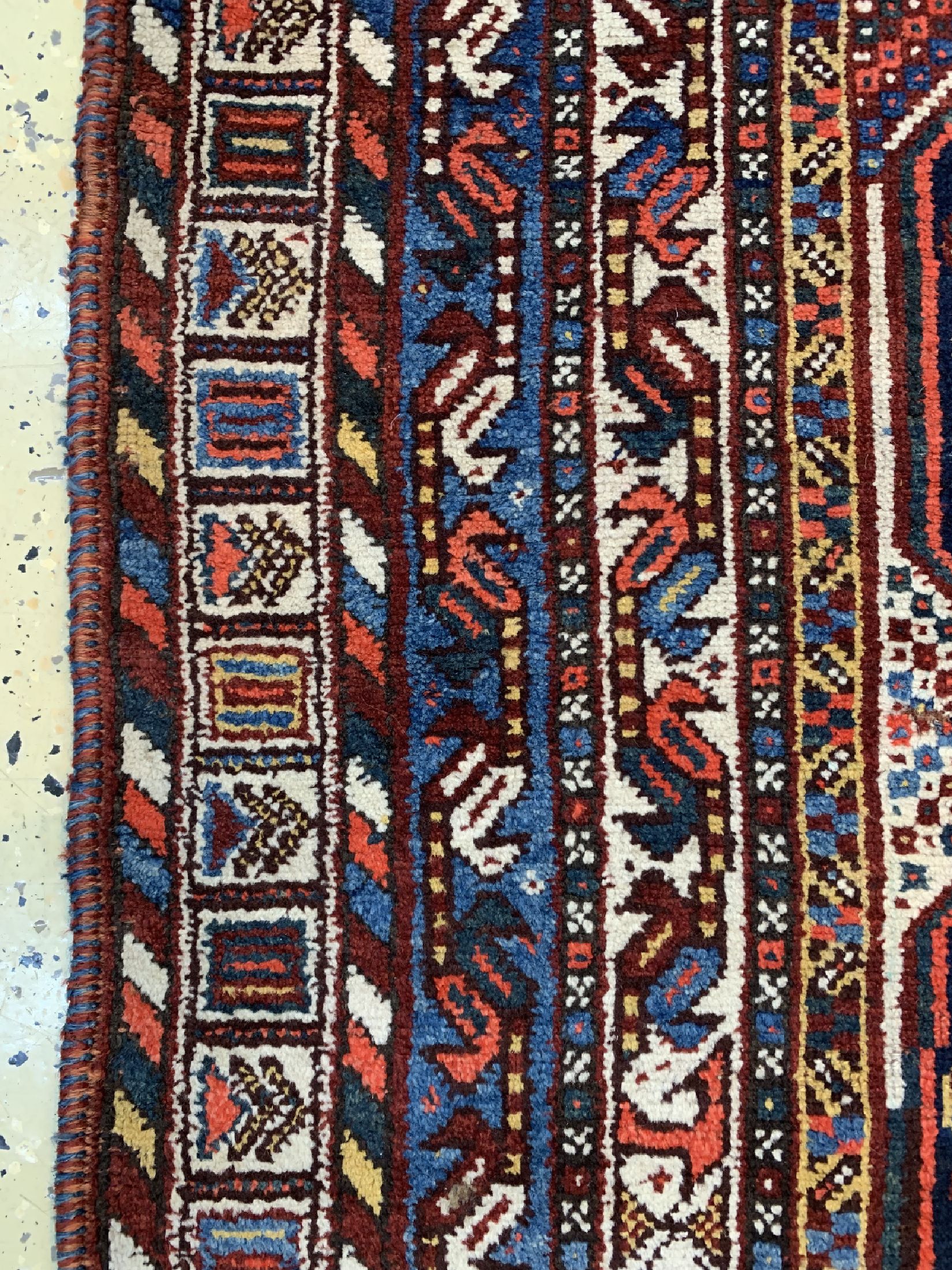 Detail d: Ghaschgai antik, Persien, um 1920, Wolle auf Wolle, ca. 280 x 183 cm, EHZ: 2