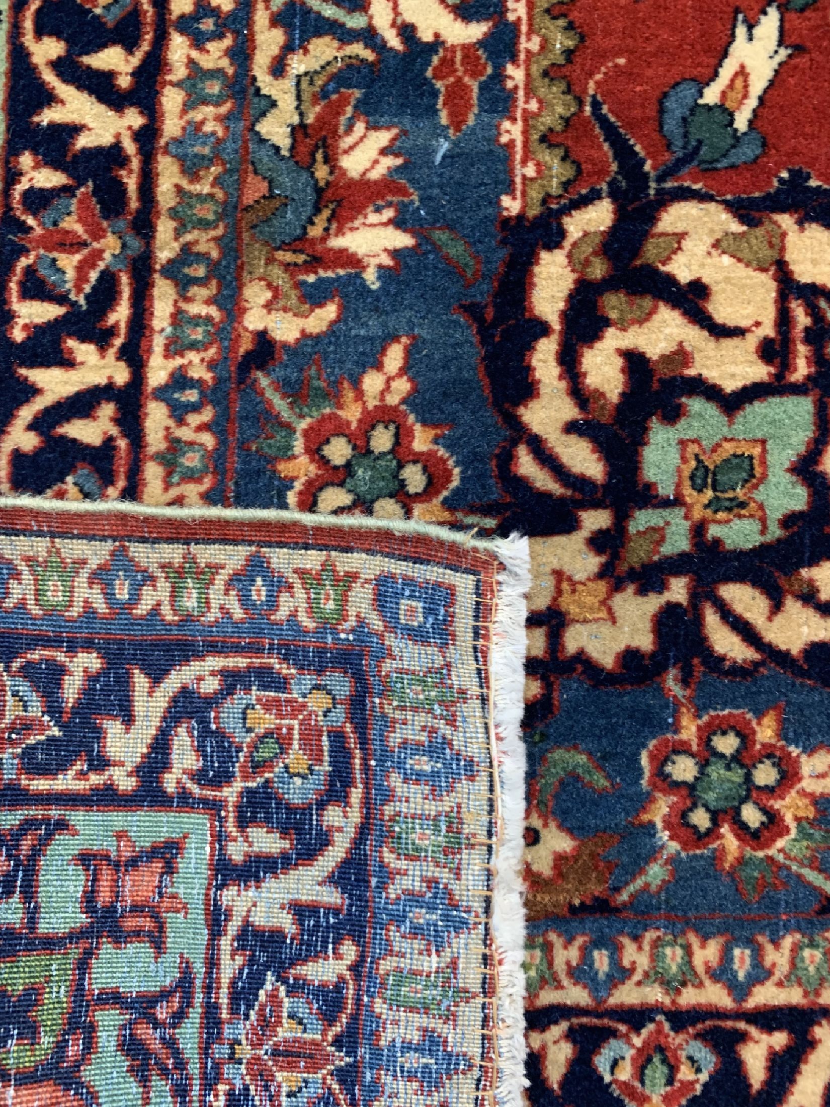 Detail f: Esfahan fein antik, Persien, um 1900, Korkwolle auf Baumwolle, ca. 237 x 153 cm, gereinigt, EHZ: 2-3
