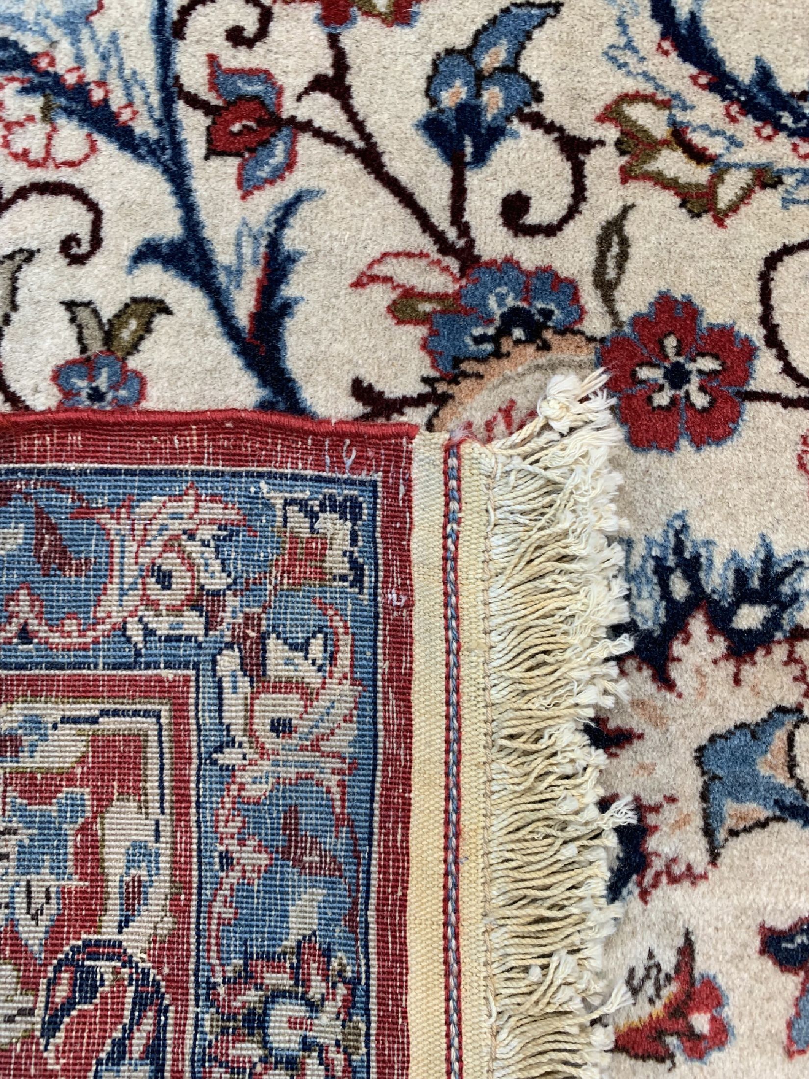 Detail e: Nain fein alt, Persien, um 1940, Korkwolle auf Baumwolle, ca. 220 x 150 cm, gereinigt, EHZ: 2