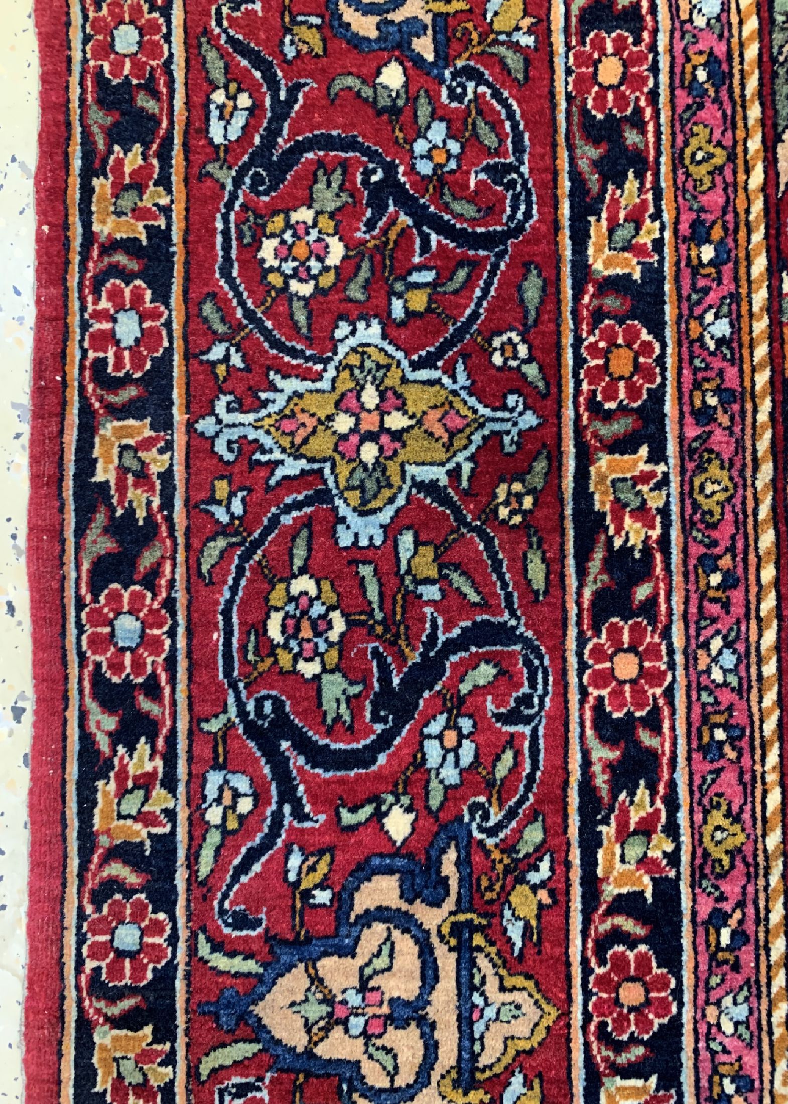 Detail c: Esfahan fein antik, Persien, um 1900, Wolleauf Baumwolle, ca. 223 x 143 cm, EHZ: 2