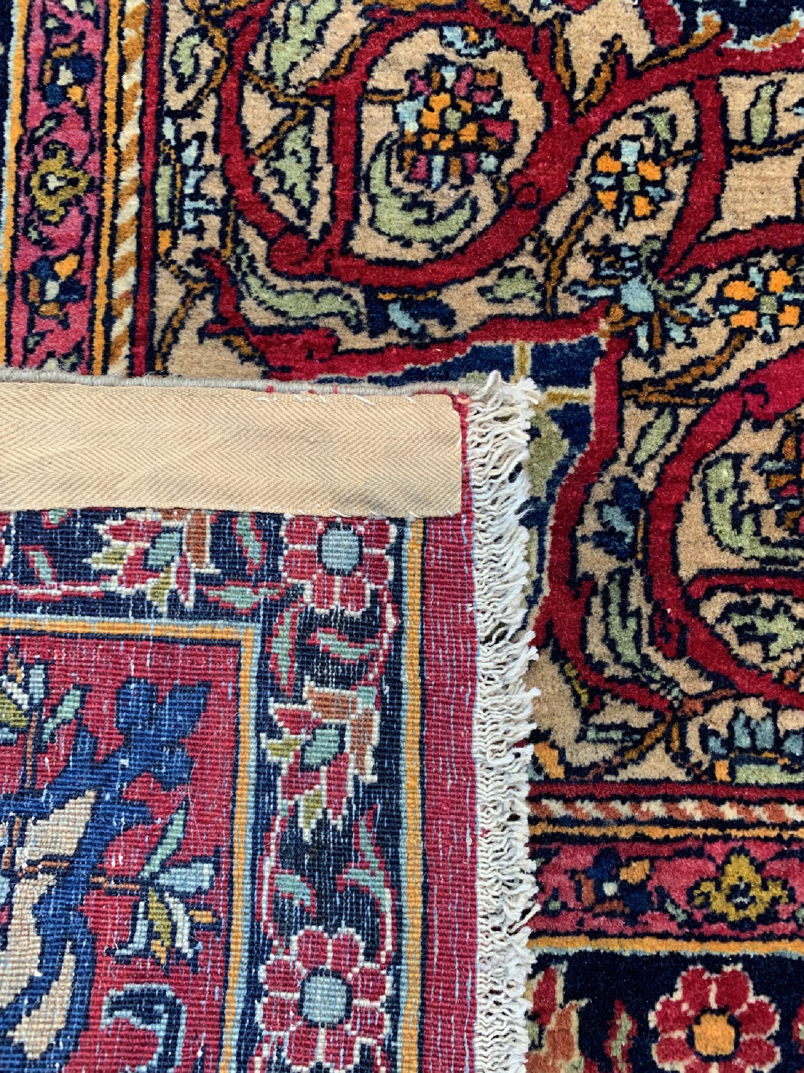 Detail d: Esfahan fein antik, Persien, um 1900, Wolleauf Baumwolle, ca. 223 x 143 cm, EHZ: 2