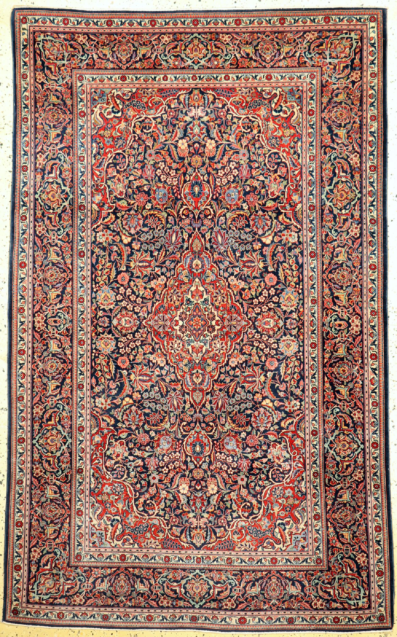 Keschan Kork alt, Persien, um 1930, Korkwolle auf Baumwolle, ca. 212 x 135 cm, EHZ: 2(kleine Restaurierungen).