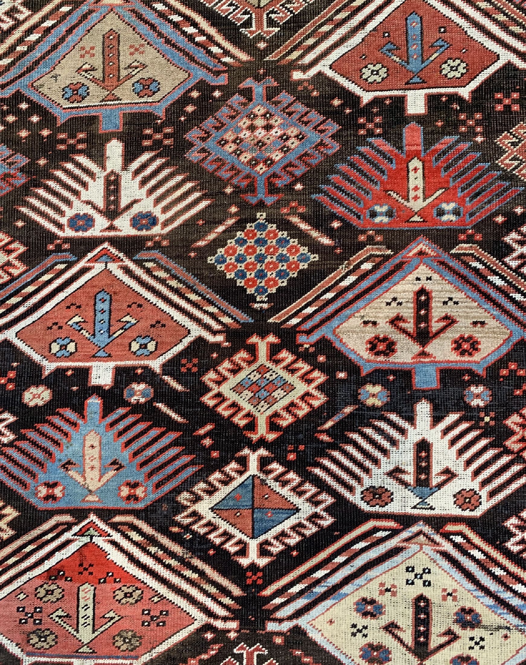 Detail c: Tschelaberd-Karabagh antik, Kaukasus, 19.Jhd, Wolle auf Wolle, ca. 255 x 140 cm, EHZ: 4