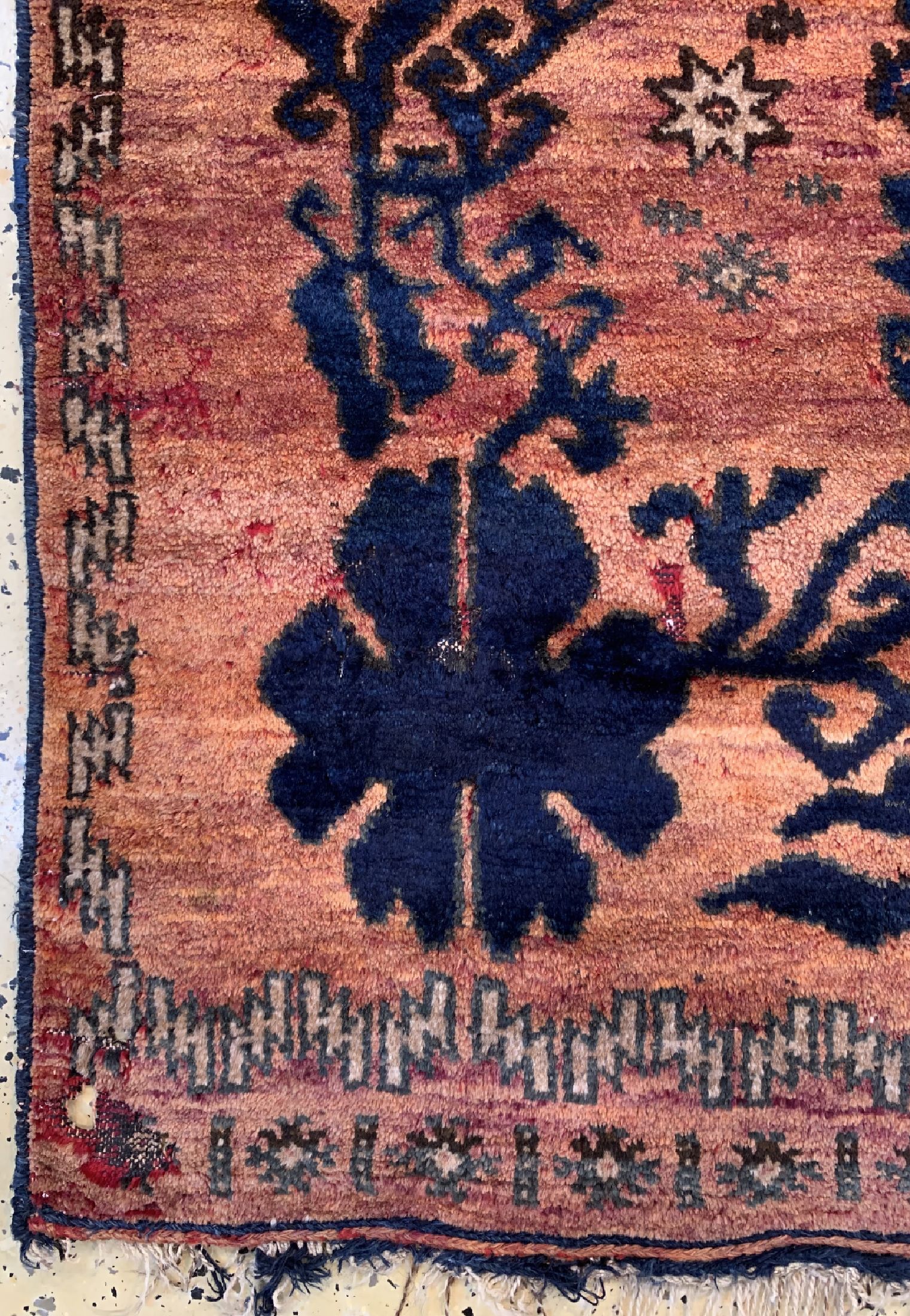 Detail a: Karakalpak antik, Kirgisistan, um 1900, Wolle auf Wolle, ca. 240 x 140 cm, EHZ: 4