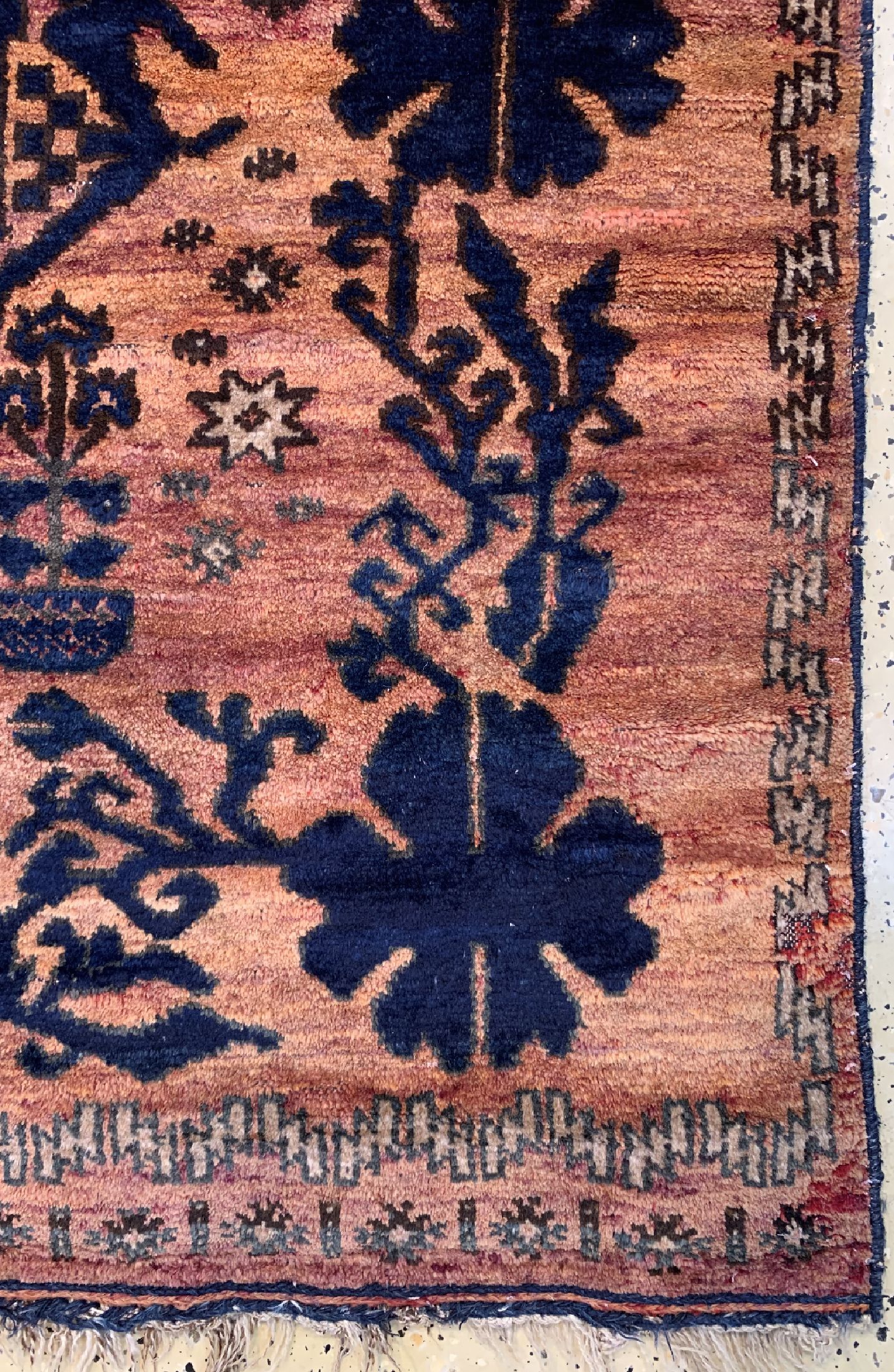 Detail c: Karakalpak antik, Kirgisistan, um 1900, Wolle auf Wolle, ca. 240 x 140 cm, EHZ: 4