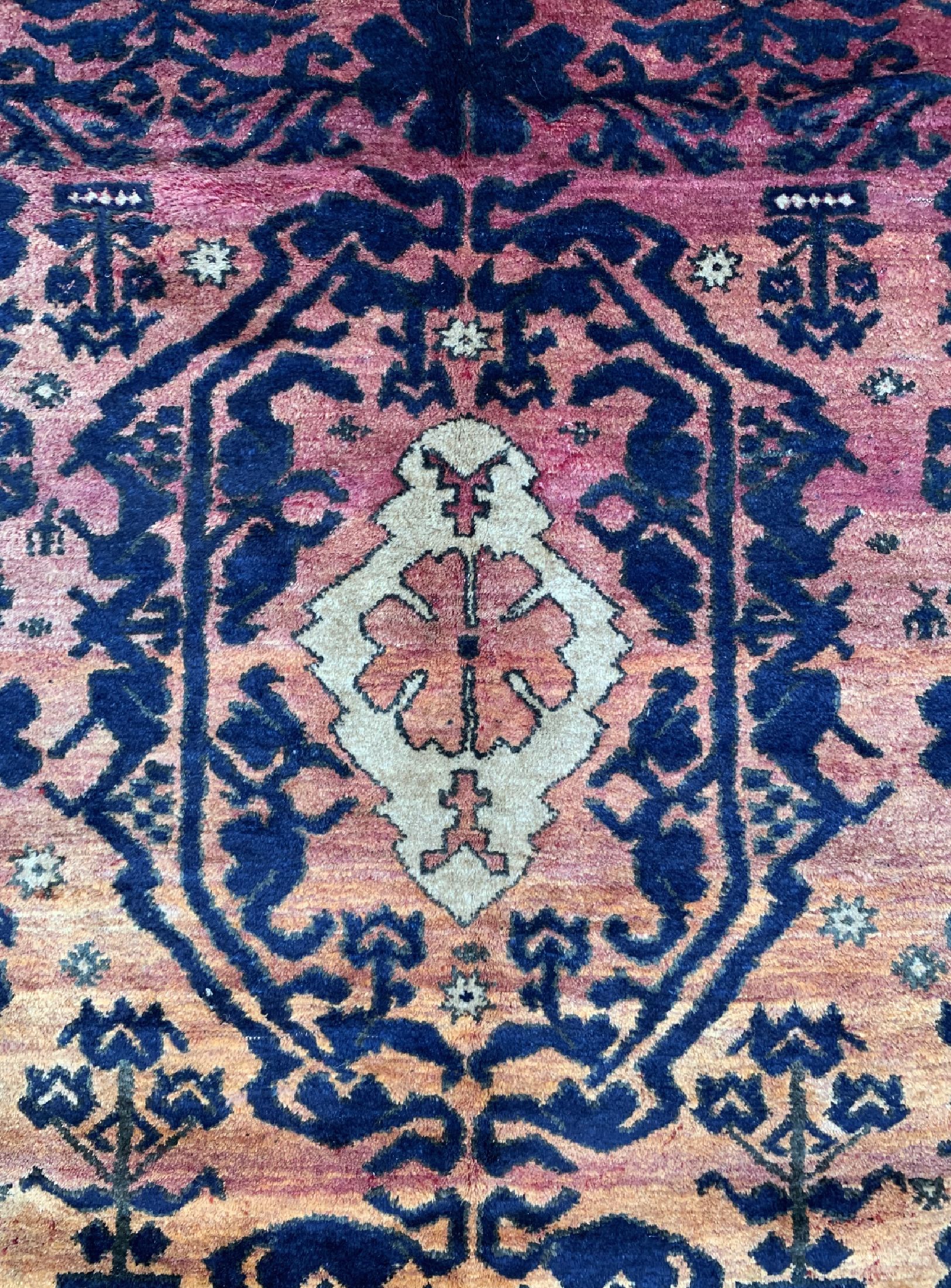 Detail d: Karakalpak antik, Kirgisistan, um 1900, Wolle auf Wolle, ca. 240 x 140 cm, EHZ: 4